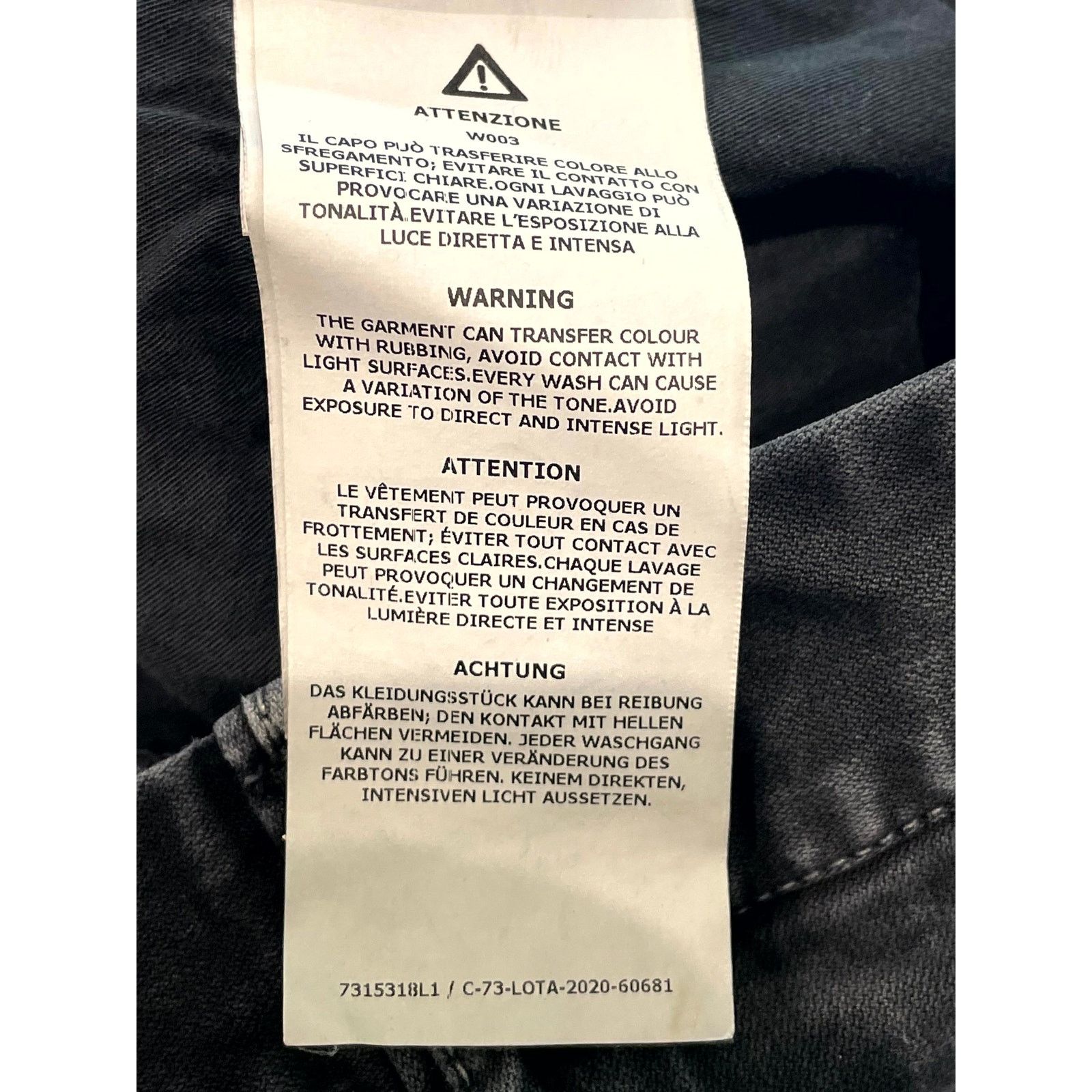 Stone Island Stone Island Cargo Black Jeans Size US 31 - 11 Thumbnail