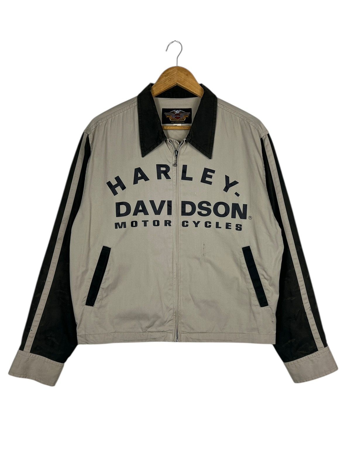 Harley Davidson 🔥 Vintage Harley Davidson MotorCycles Moto Racer Jacket Size US L / EU 52-54 / 3 - 3 Thumbnail