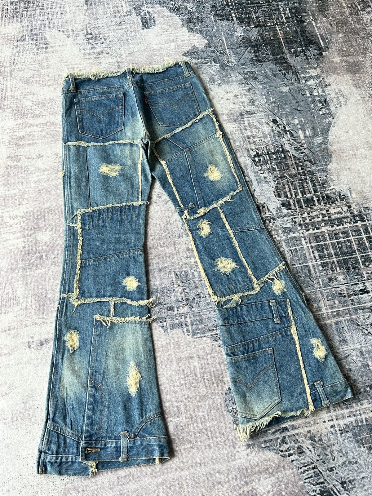 Japanese Brand Designer Patchwork Jeans Style Size US 29 - 6 Thumbnail