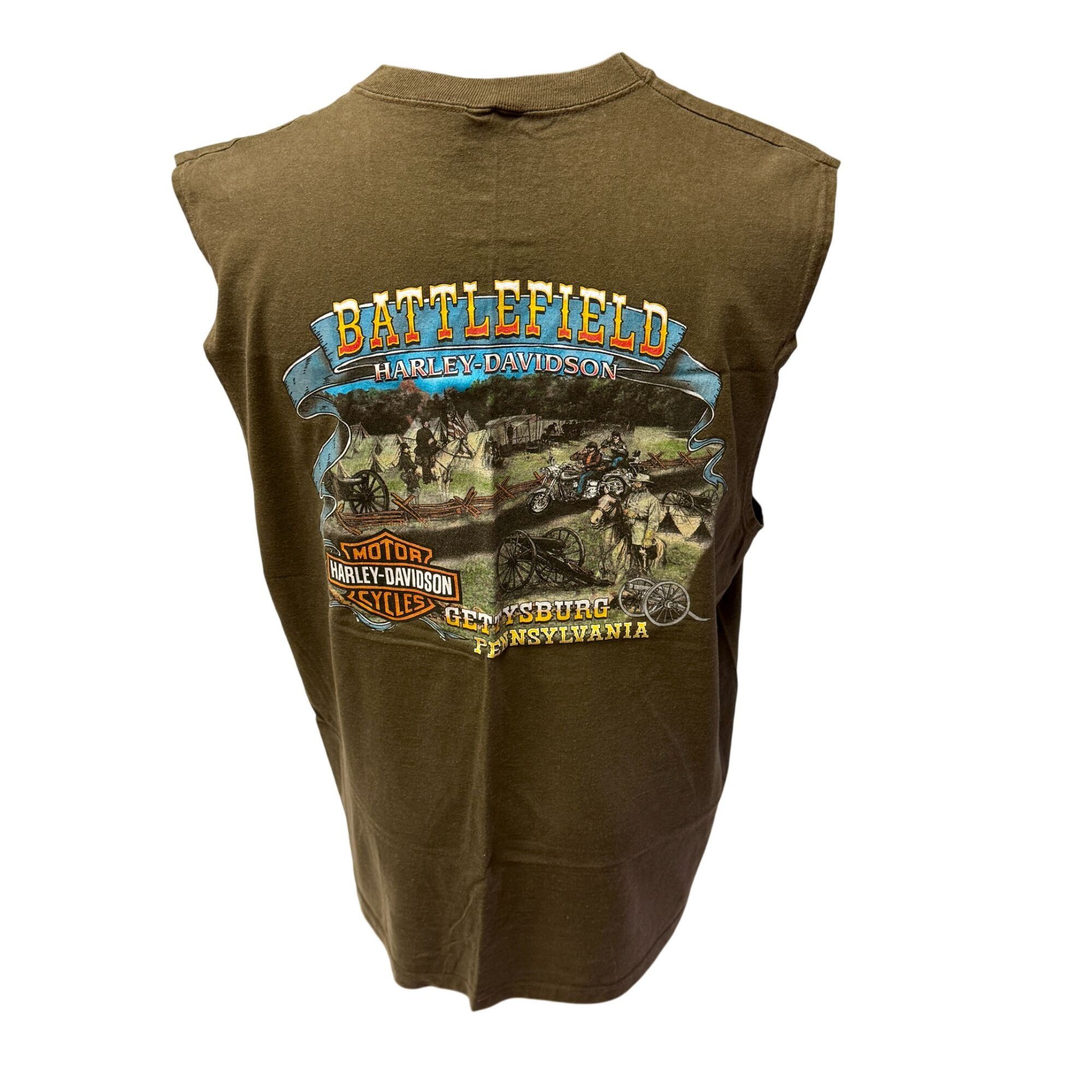 Harley Davidson BATTLEFIELD GETTYSBURG Pa LEGENDS NEVER DIE Motorcycle Biker Size US XL / EU 56 / 4 - 3 Thumbnail