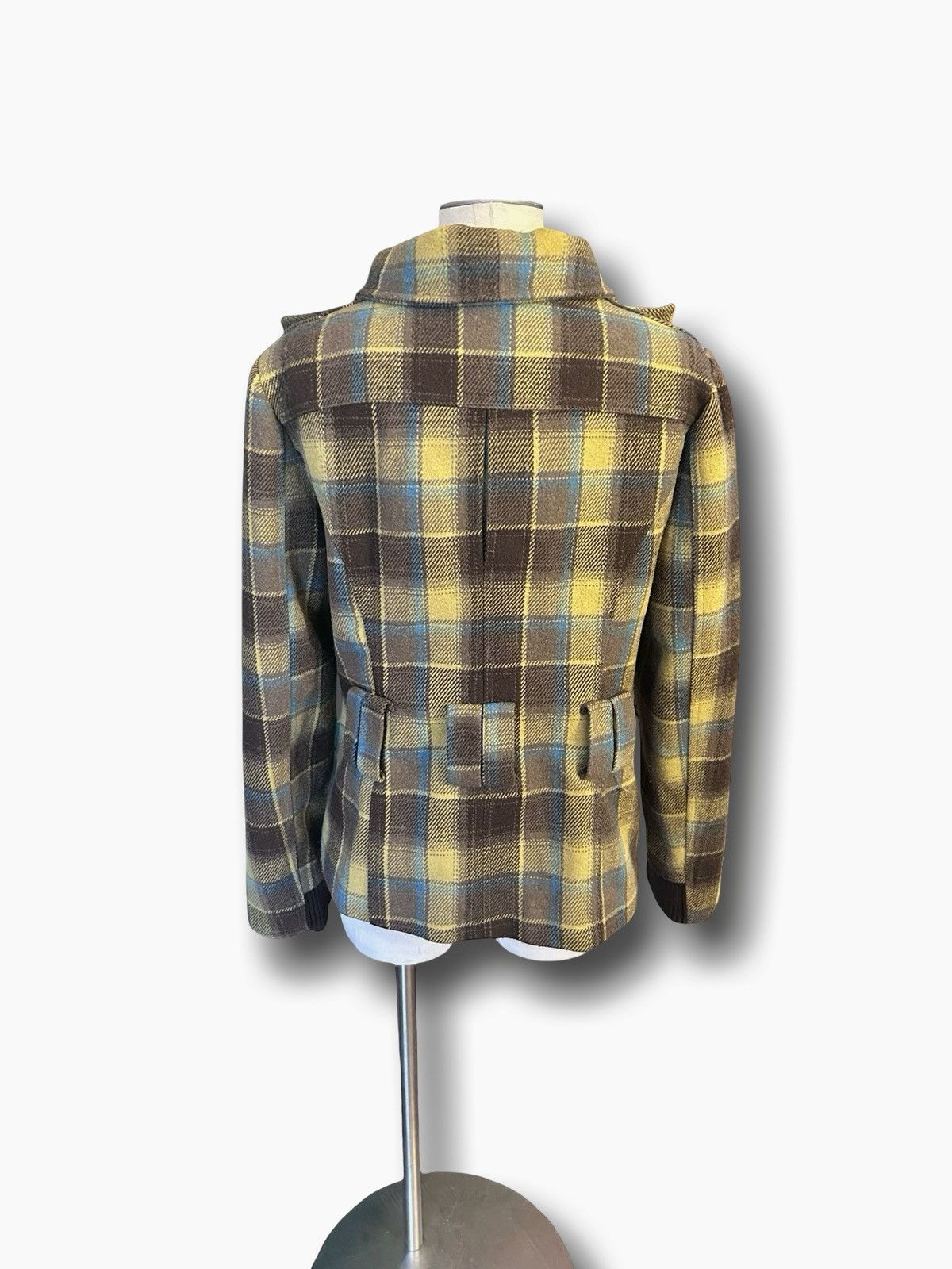 Other Daytrip Plaid Asymmetrical Pea Coat Size L / US 10 / IT 46 - 5 Thumbnail