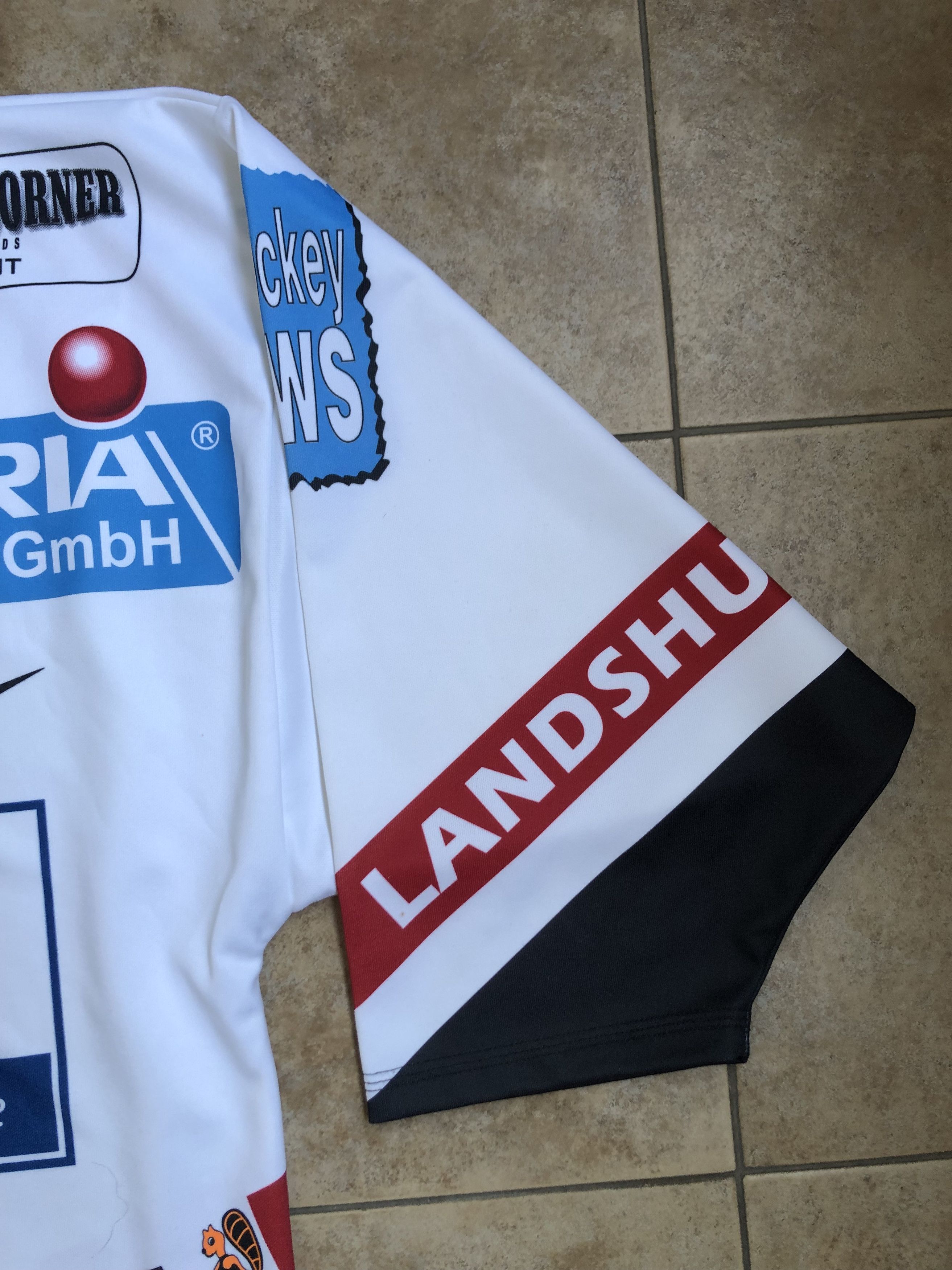 Vintage EV Landshut Cannibals Ice Hockey Team Issued Jersey Toupal Size US L / EU 52-54 / 3 - 8 Thumbnail