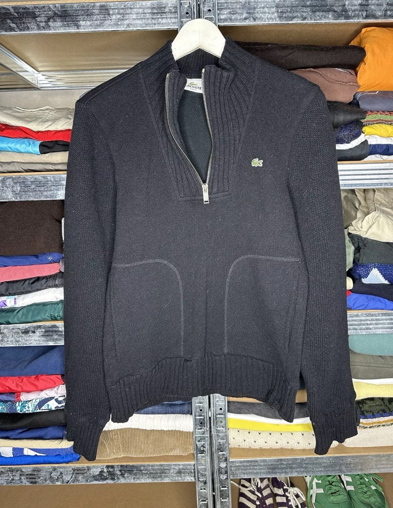 Lacoste Lacoste Half Zip Knit Sweater Wool Logo Jumper Size 3 (S) Size US S / EU 44-46 / 1 - 1 Thumbnail
