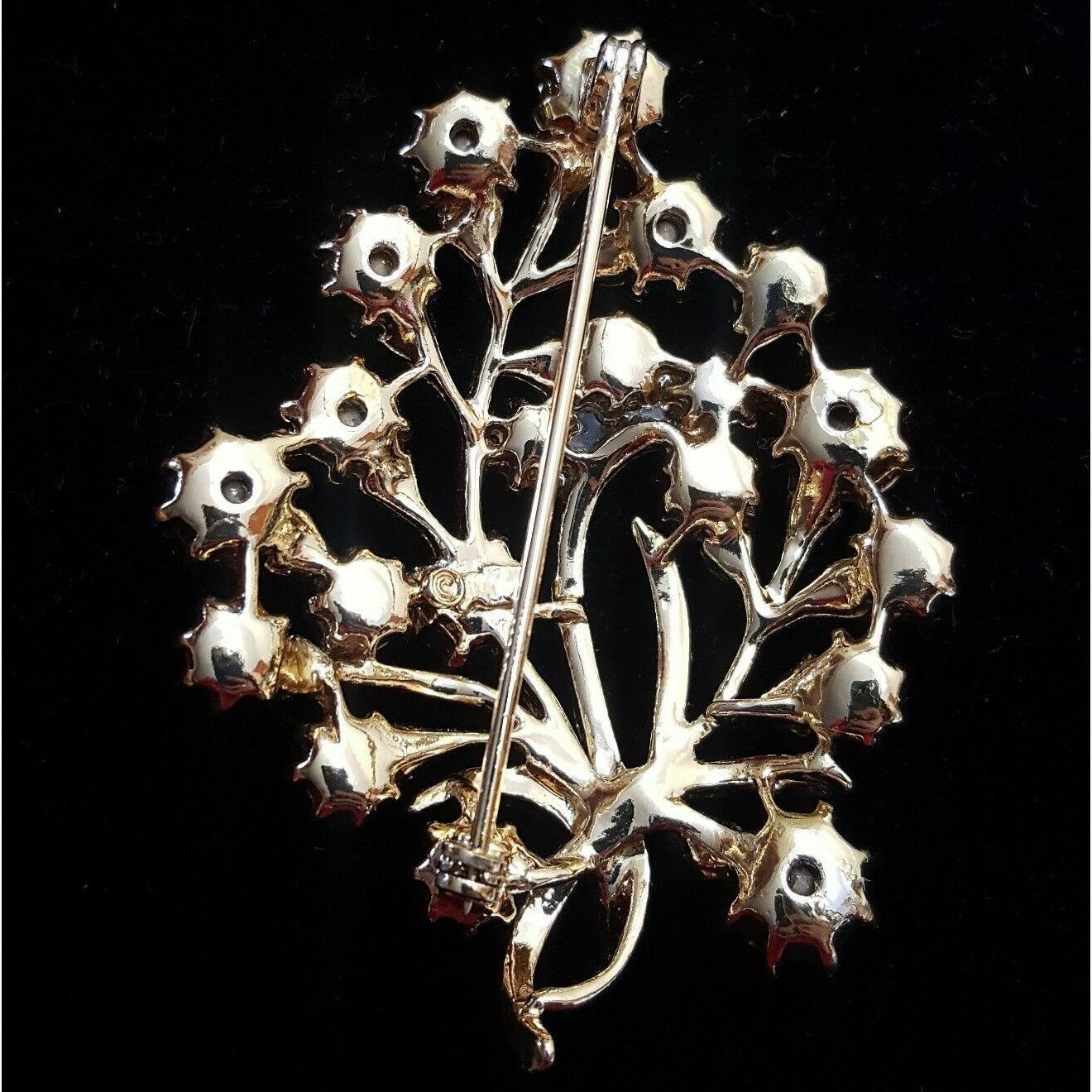 Other Coro Signed Brooch Pin Gold Tone Floral Flower Branch 2.5 in Size ONE SIZE - 3 Thumbnail