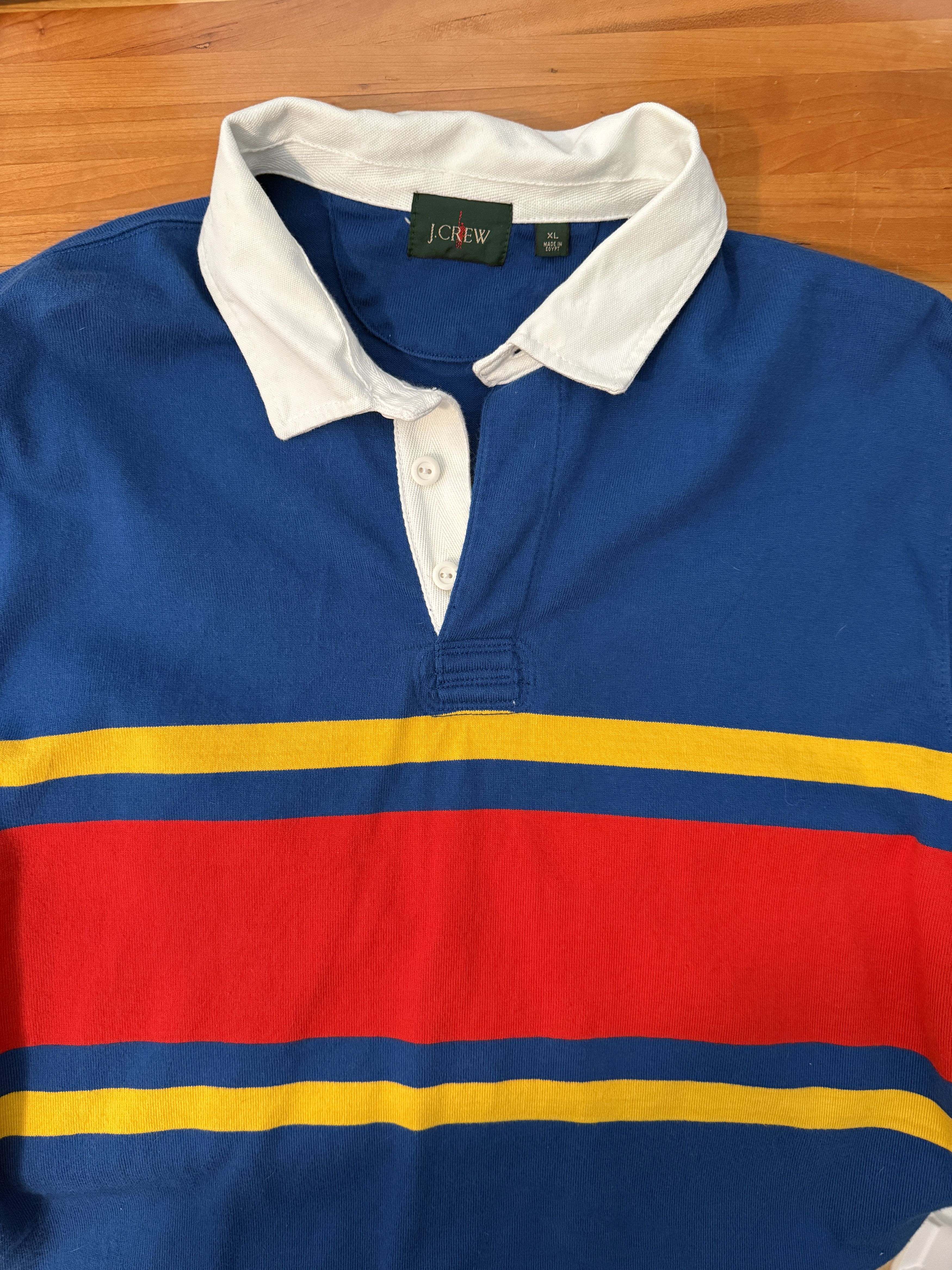 J.Crew J.Crew Color Block Rugby Polo L/s Size US XL / EU 56 / 4 - 4 Thumbnail