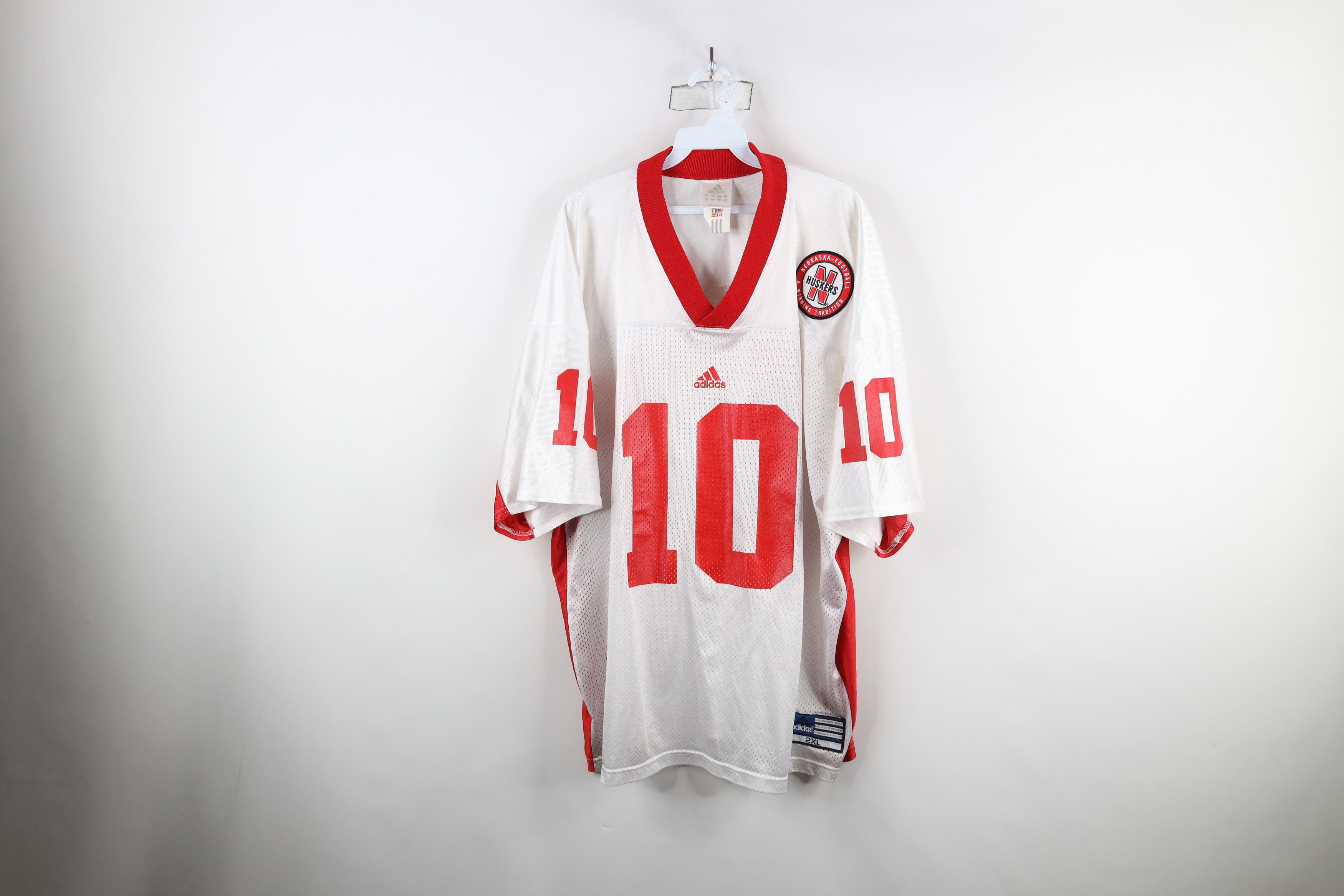 Adidas × Vintage Vintage 90s Adidas University of Nebraska Jersey #10 Size US XXL / EU 58 / 5 - 1 Thumbnail