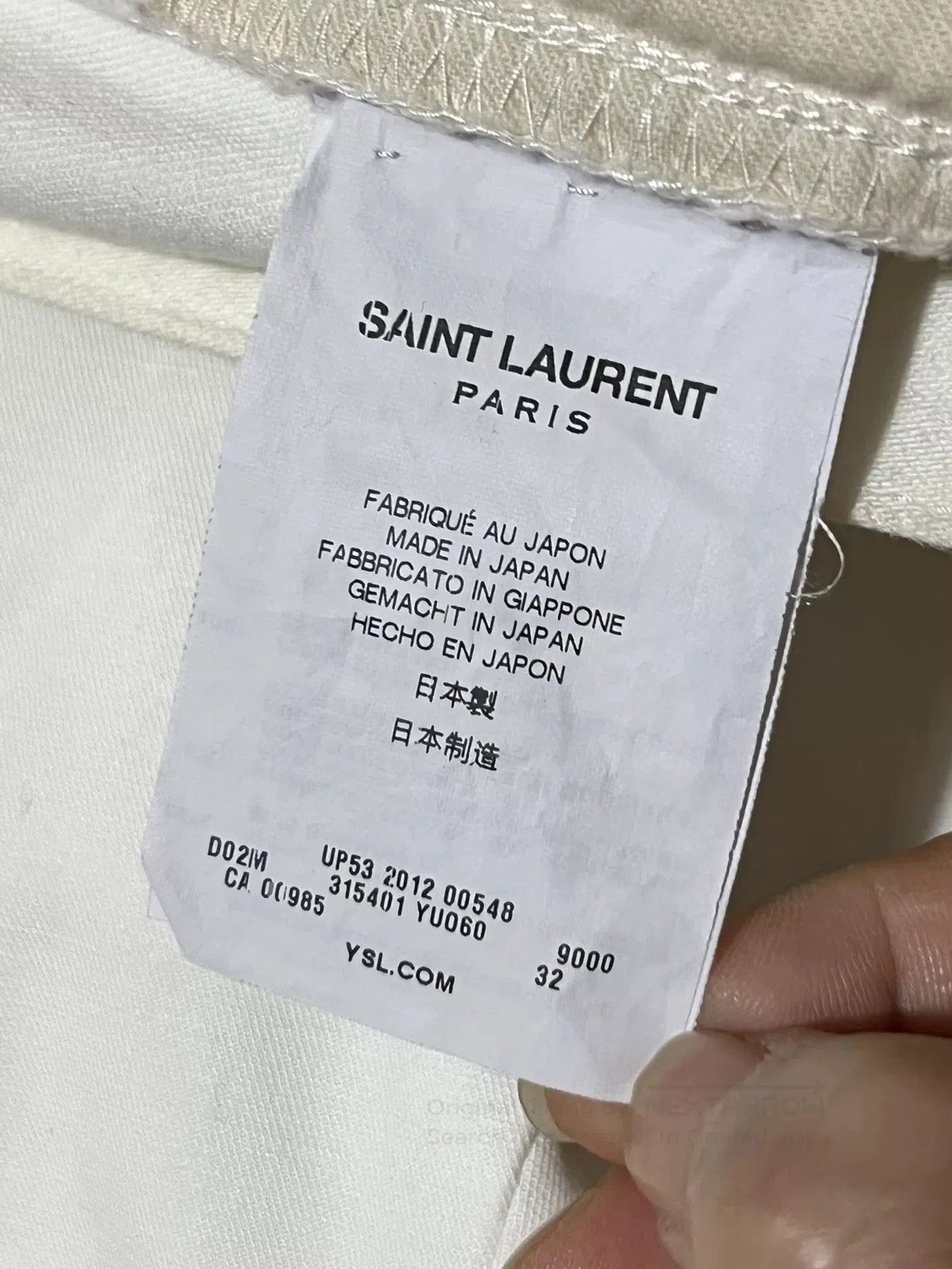Saint Laurent Paris Saint Laurent White Jeans. Size US 32 / EU 48 - 1 Thumbnail