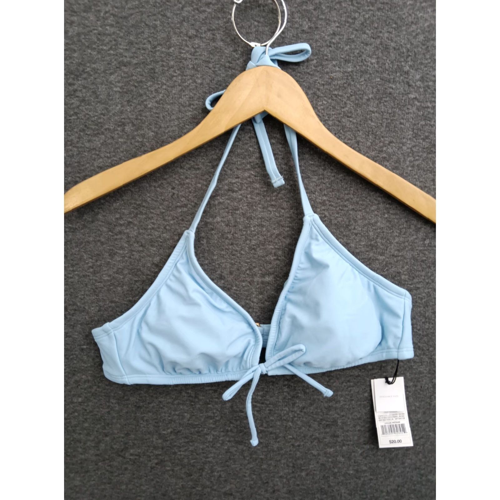 Vintage Shade & Shore Bikini Top Women's Swimwear Removable Pads Blue L 12-14 Size L / US 10 / IT 46 - 2 Thumbnail