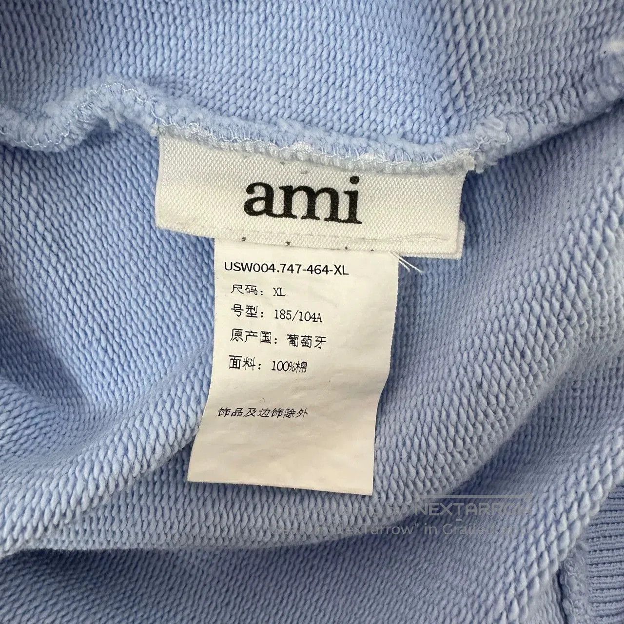 AMI sky blue heart embroidered sweatshirt unisex. Size US XL / EU 56 / 4 - 5 Thumbnail