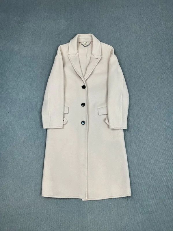 Burberry Burberry Pink Wool Women's Coat Size S / US 4 / IT 40 - 1 Thumbnail