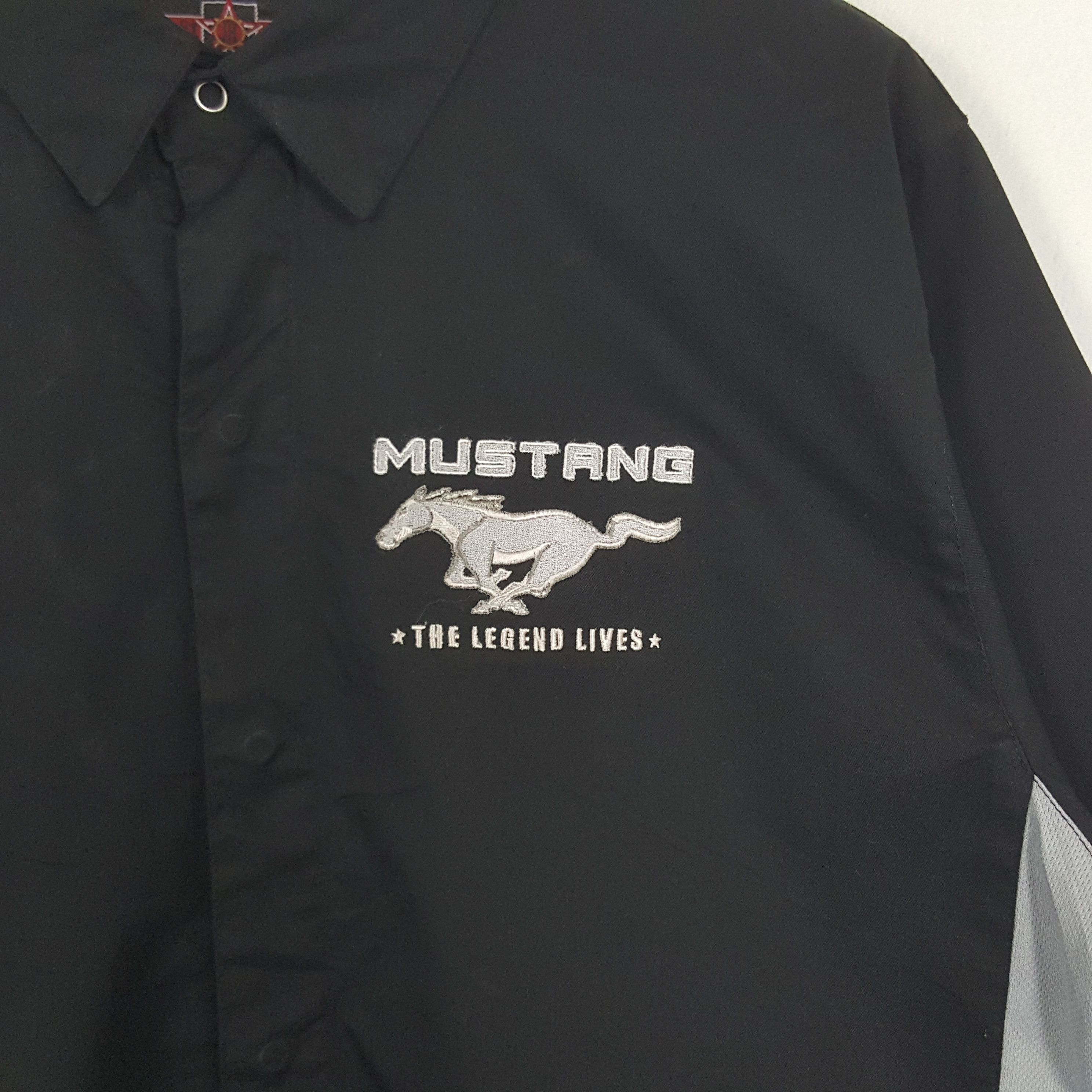 Ford × Mustang × Vintage Vintage Mustang Racing Supercar Shirt Button Up Size US XL / EU 56 / 4 - 4 Thumbnail