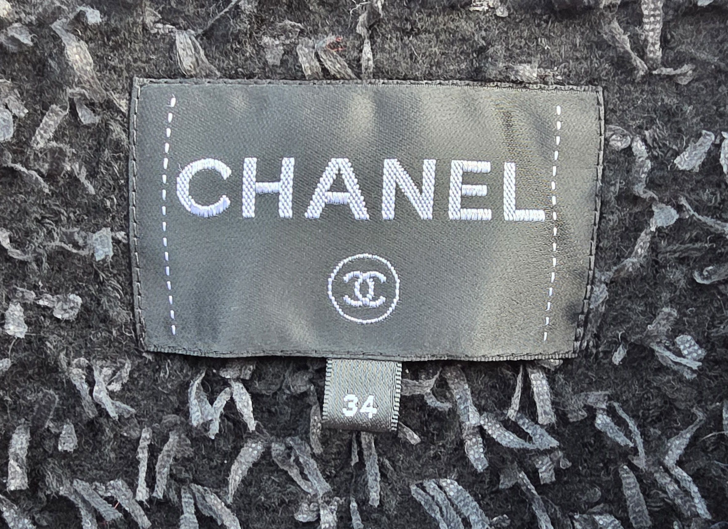 Chanel CHANEL 2021 Métiers d'Art Black Long Sweater Coat FR 34/US 2 Size XS / US 0-2 / IT 36-38 - 7 Thumbnail