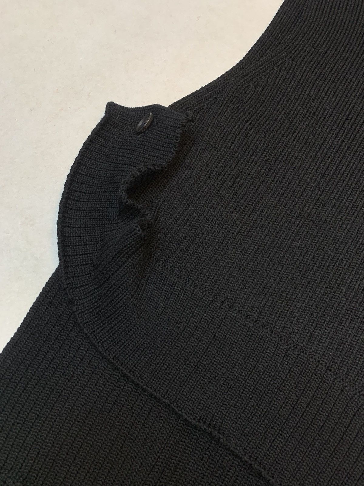 Yohji Yamamoto Yohji Yamamoto Regulation Asymmetrical High Neck Knit Top Size US M / EU 48-50 / 2 - 7 Thumbnail