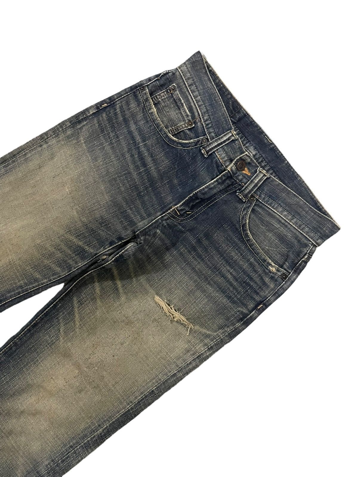Big John Vintage Big John x GL Heart Bootcut Mud Wash Distroyed Jeans Size US 30 / EU 46 - 5 Thumbnail