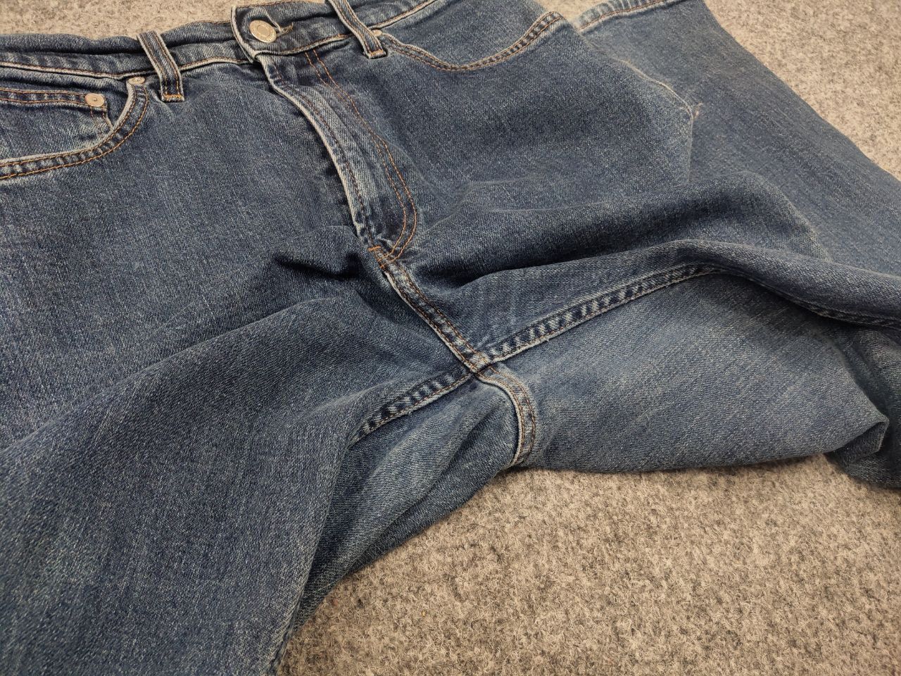 Helmut Lang Helmut Lang Jeans Femme Blue Straight Denim Boot Cut Unisex Size US 29 - 13 Thumbnail