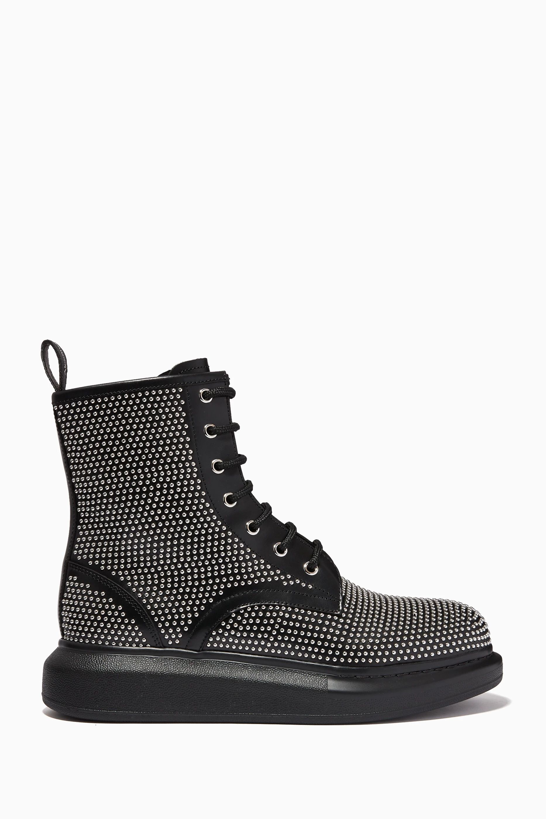 Alexander McQueen o1y0225 Ankle Boots in Black Size US 7 / IT 37 - 1 Thumbnail