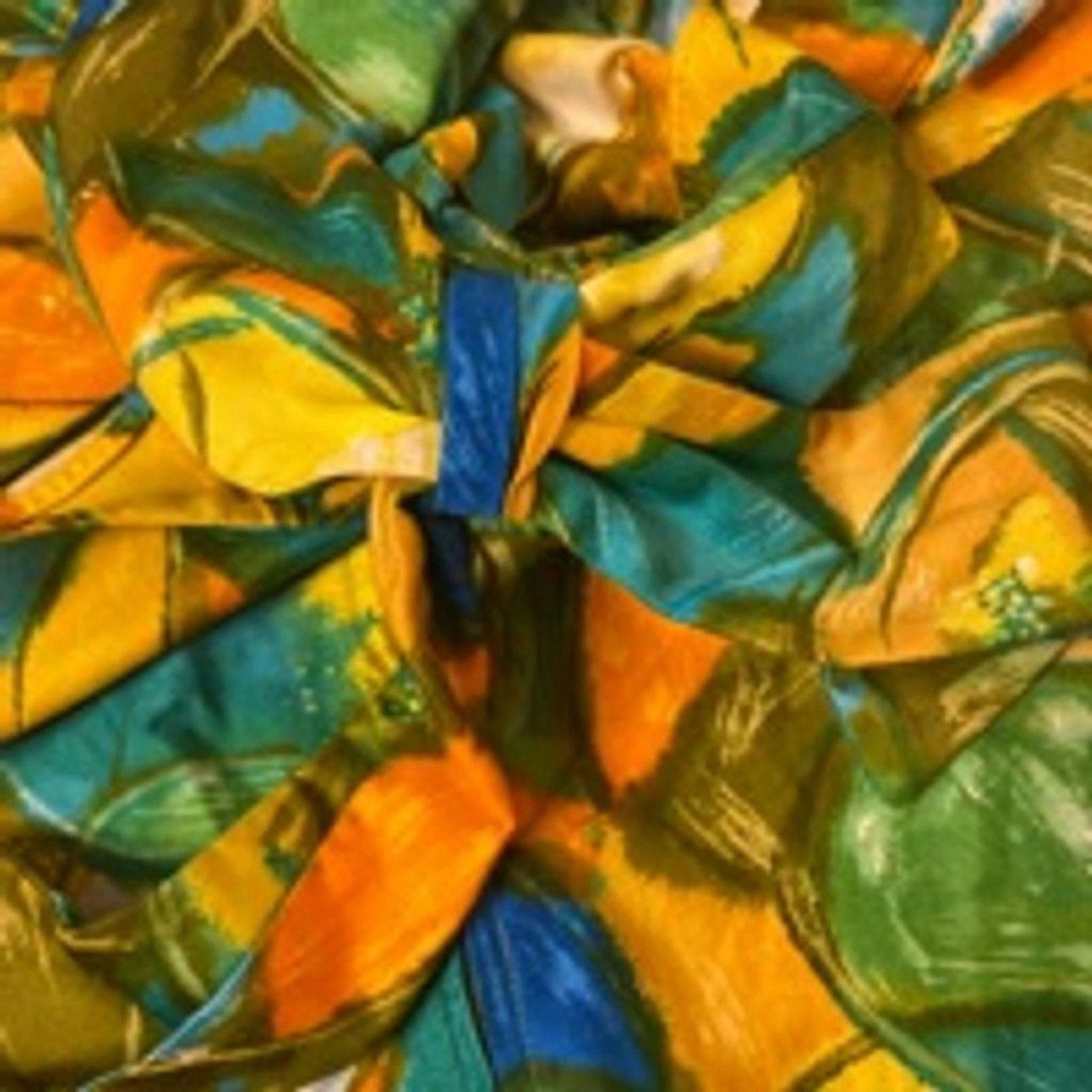 Handmade 1960s Floral Mod Shift Dress Yellow Green Retro Boho Hippie Size M / US 6-8 / IT 42-44 - 5 Thumbnail