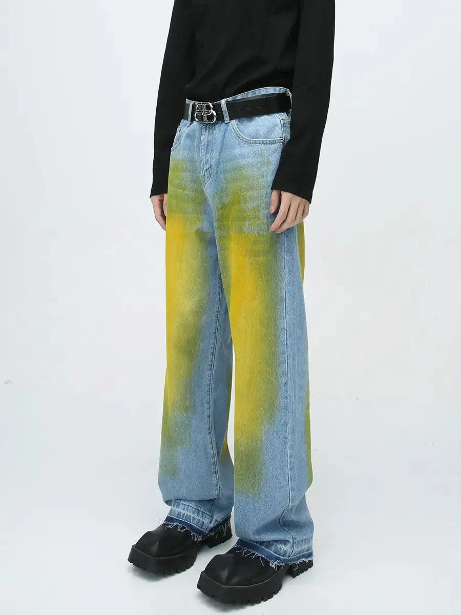 Japanese Brand Retro loose high street straight leg jeans Size US 32 / EU 48 - 1 Thumbnail