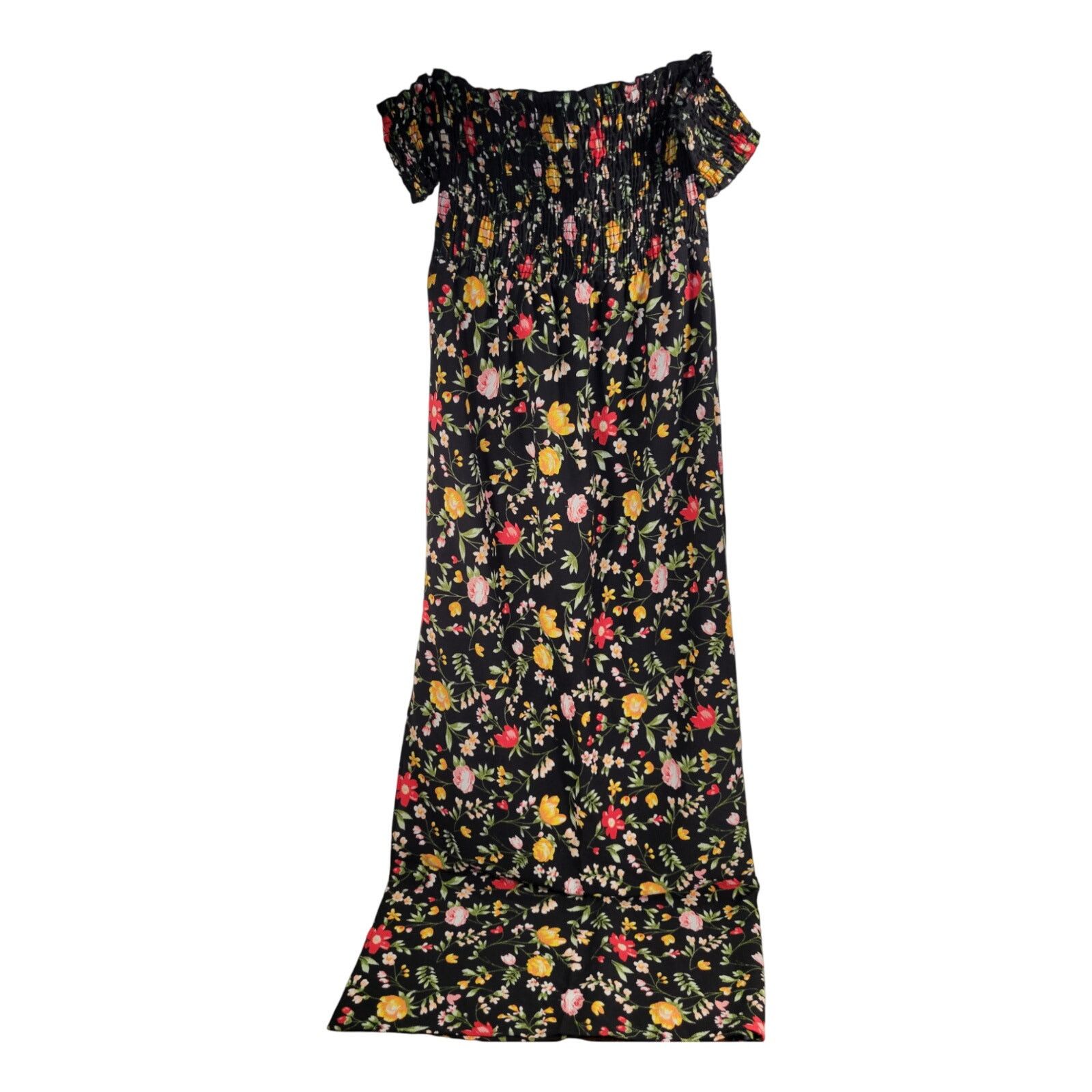 rue21 Rue21 Small S Black Long Floral Dress Gothic Ruffled Hipster Size S / US 4 / IT 40 - 1 Thumbnail