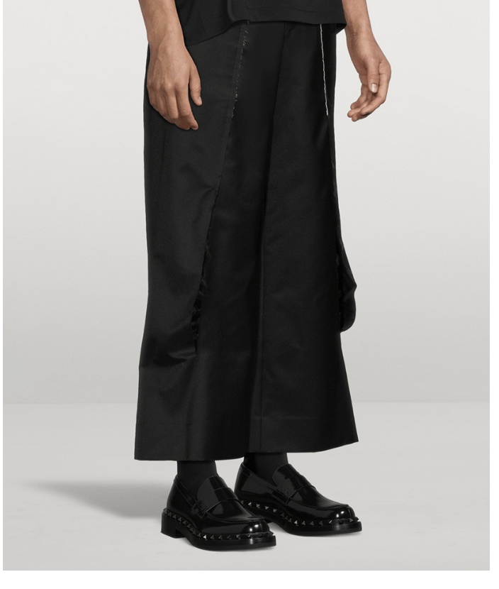 Comme des Garcons Homme Plus COMME DES GARÇONS HOMME PLUS Wool Nylon Twill Wide-Leg Pants Size US 34 / EU 50 - 3 Thumbnail