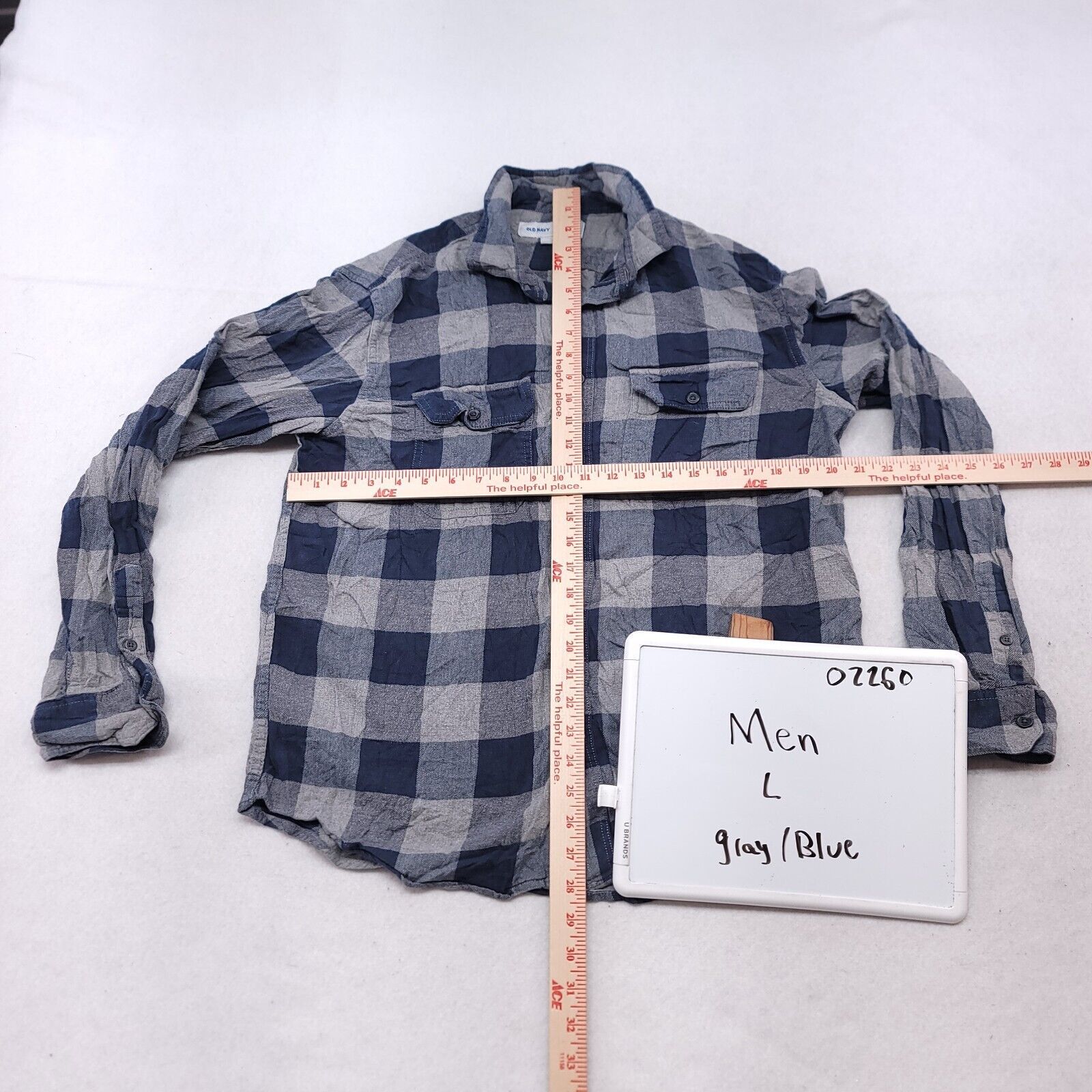 Old Navy Old Navy Buffalo Check Flannel Shirt Mens Size Large L Gray Size US L / EU 52-54 / 3 - 6 Thumbnail