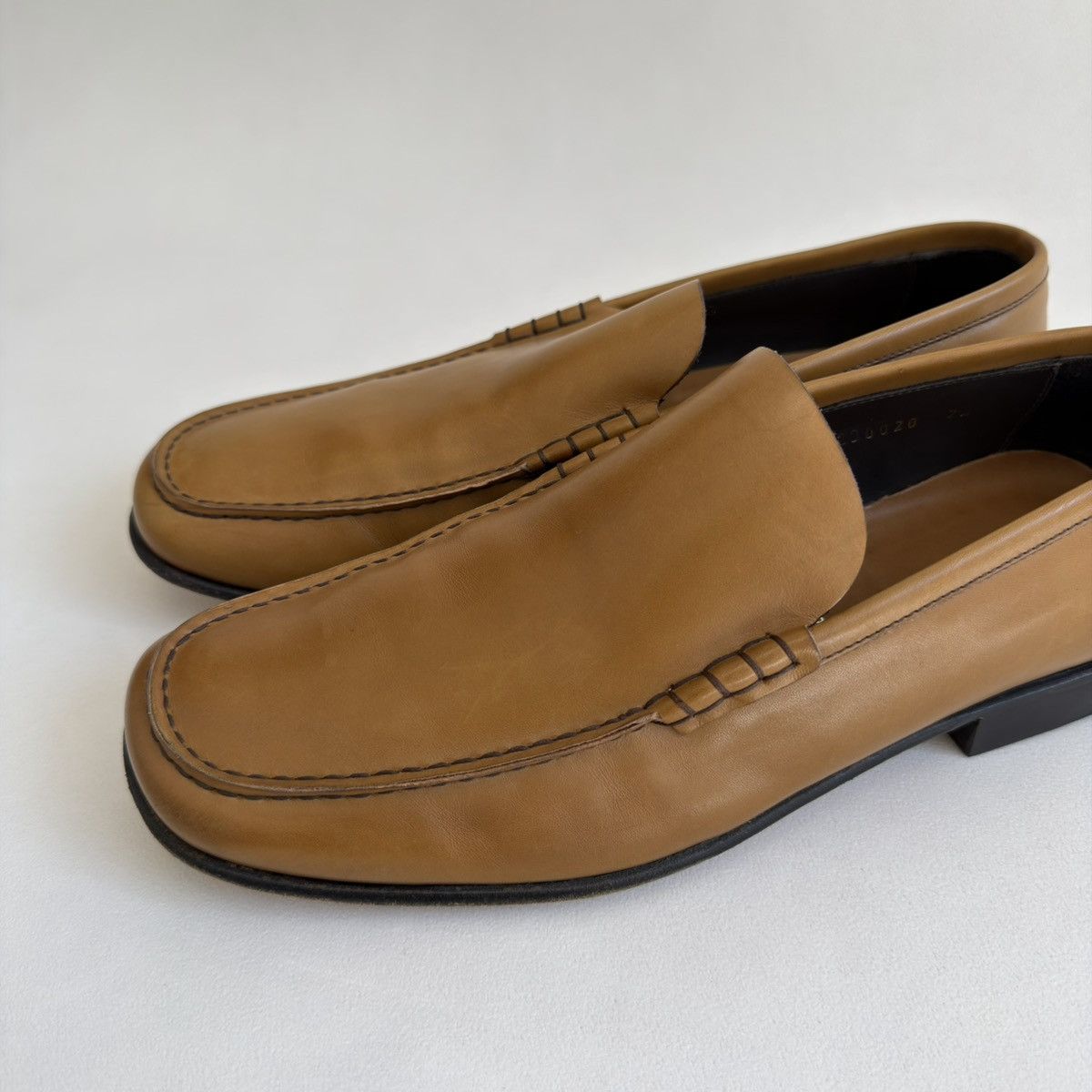 Prada Tan Leather ‘Square Toe’ Loafers Size US 8.5 / EU 41-42 - 5 Thumbnail