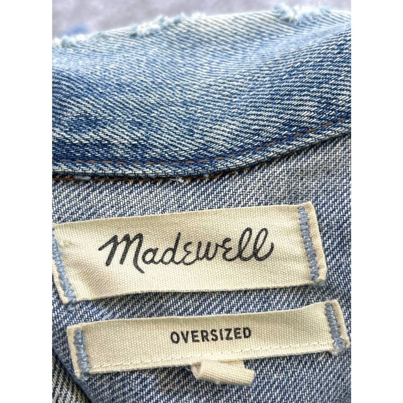Madewell Madewell Jacket Womens Small Blue Cotton Denim Bomber Size S / US 4 / IT 40 - 3 Thumbnail