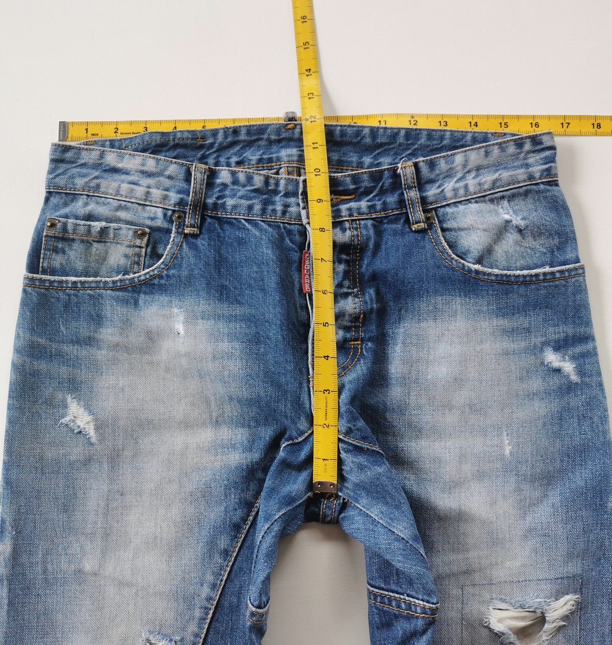 Dsquared2 Dsquared2 Distressed Reworked Ankle Denim Size US 33 - 10 Thumbnail