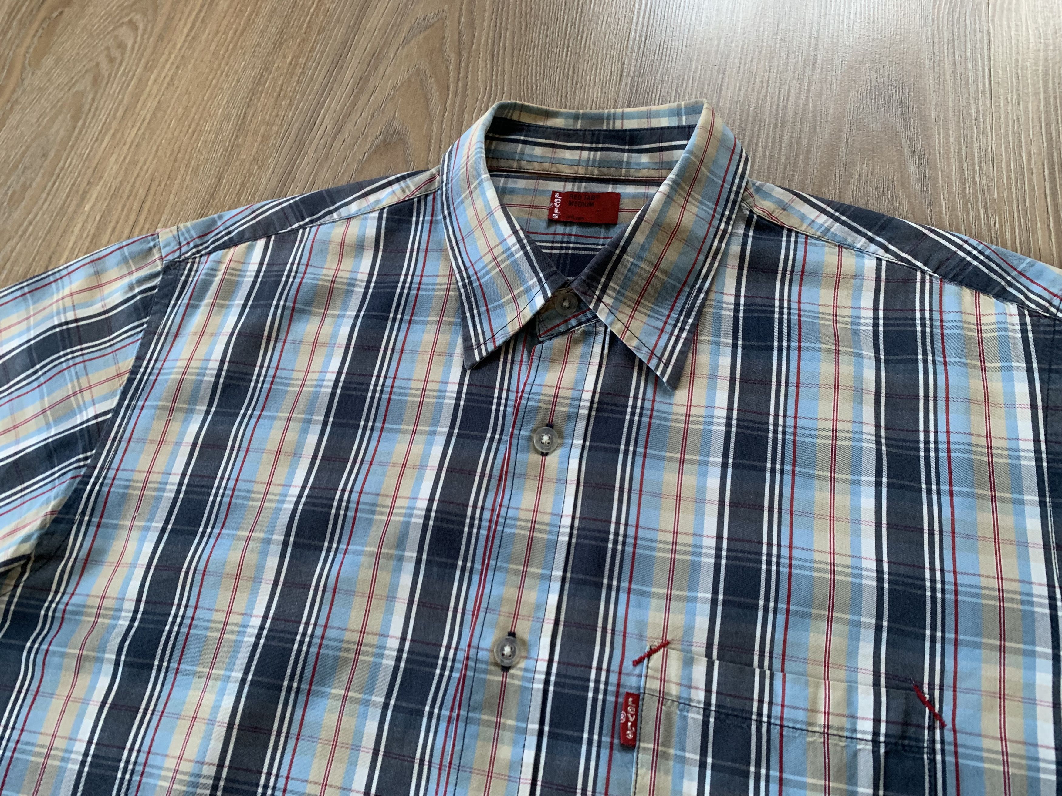 Levi's × Levi's Vintage Clothing × Vintage Levis Red Tab Pocket Plaid Short Sleeve Shirt Button Size US M / EU 48-50 / 2 - 4 Thumbnail