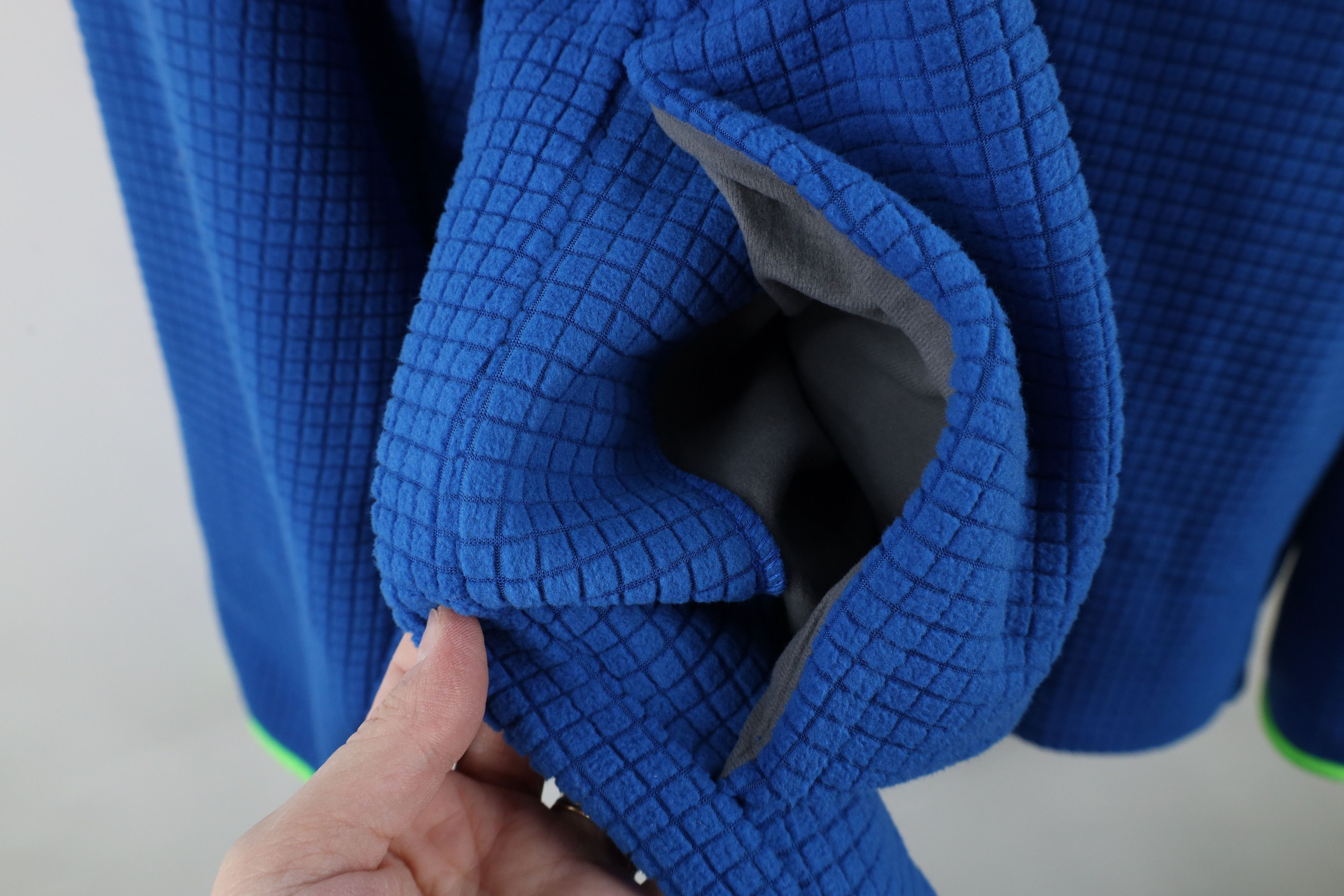Lands' End × Vintage New Lands End Grid Fleece Full Zip Jacket Blue Polyester Size US XL / EU 56 / 4 - 7 Thumbnail