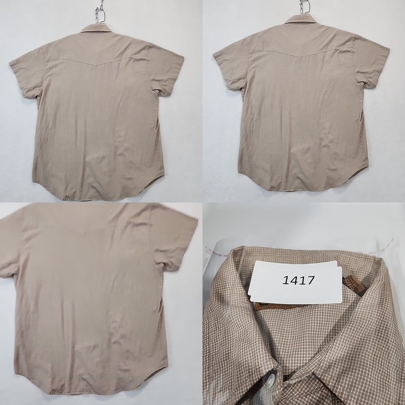 Vintage VINTAGE Cobra Creek Western Shirt Pearl Snap Short Sleeve Brown Plaid Men L Size US L / EU 52-54 / 3 - 10 Thumbnail