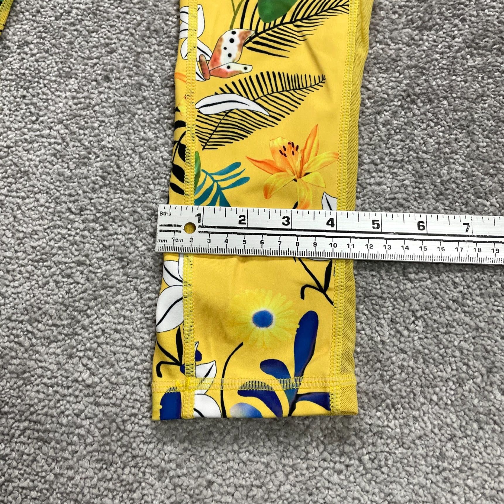 Vintage Zyia Active Compression Leggings Womens 4 Yellow Floral Athletic Yoga Leggings Skinny Size 27" / US 4 / IT 40 - 5 Thumbnail