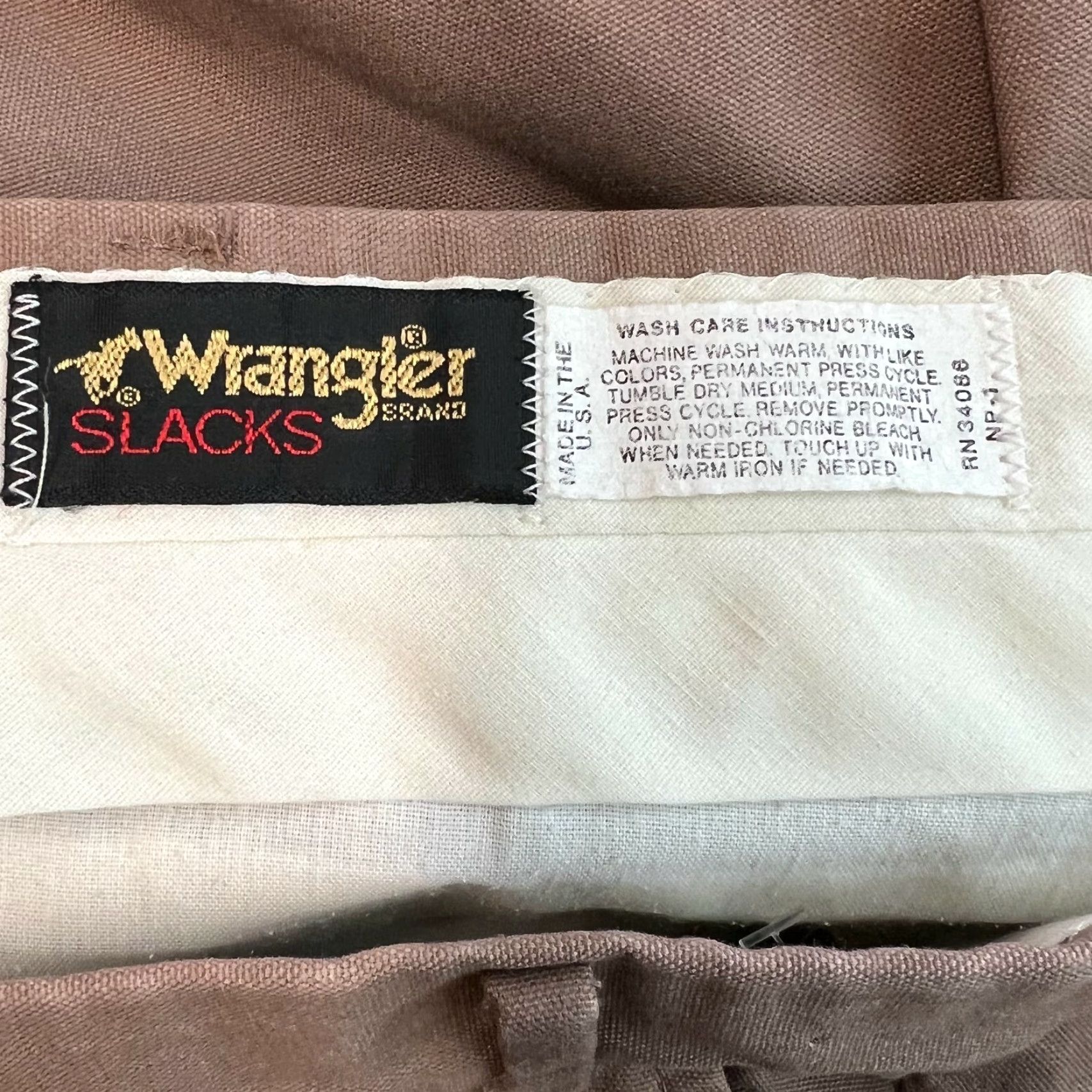 Wrangler Wrangler Mens Flat Front Regular Fit Straight Dress Pants Brown 38X34 Casual Pants Size US 38 / EU 54 - 6 Thumbnail