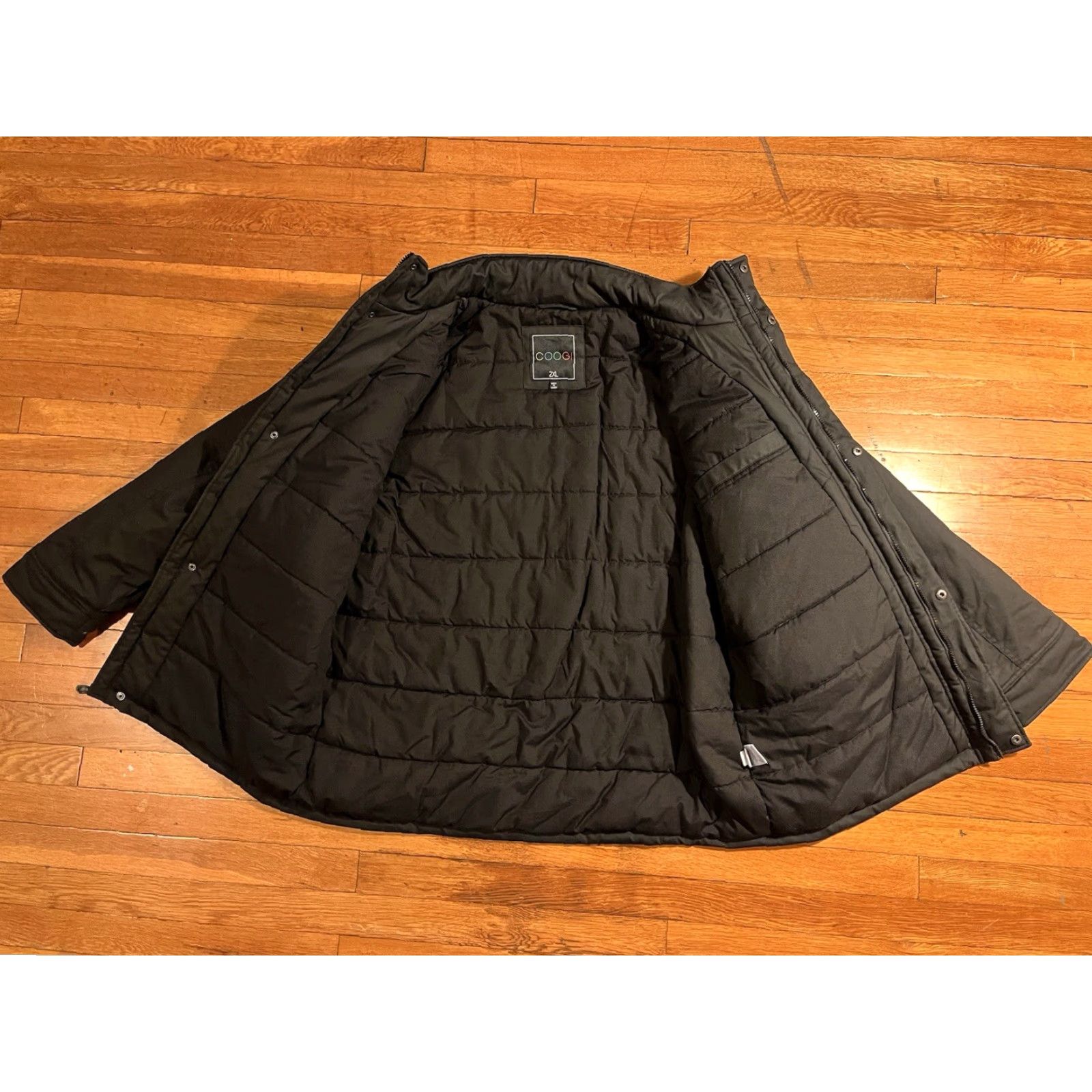 Coogi VINTAGE COOGI Tactical Bomber Jacket Men’s 2XL Black Hip Hop Classic Outerwear Long Jacket Mens 50 in Chest Bodysigned Size US XXL / EU 58 / 5 - 7 Thumbnail