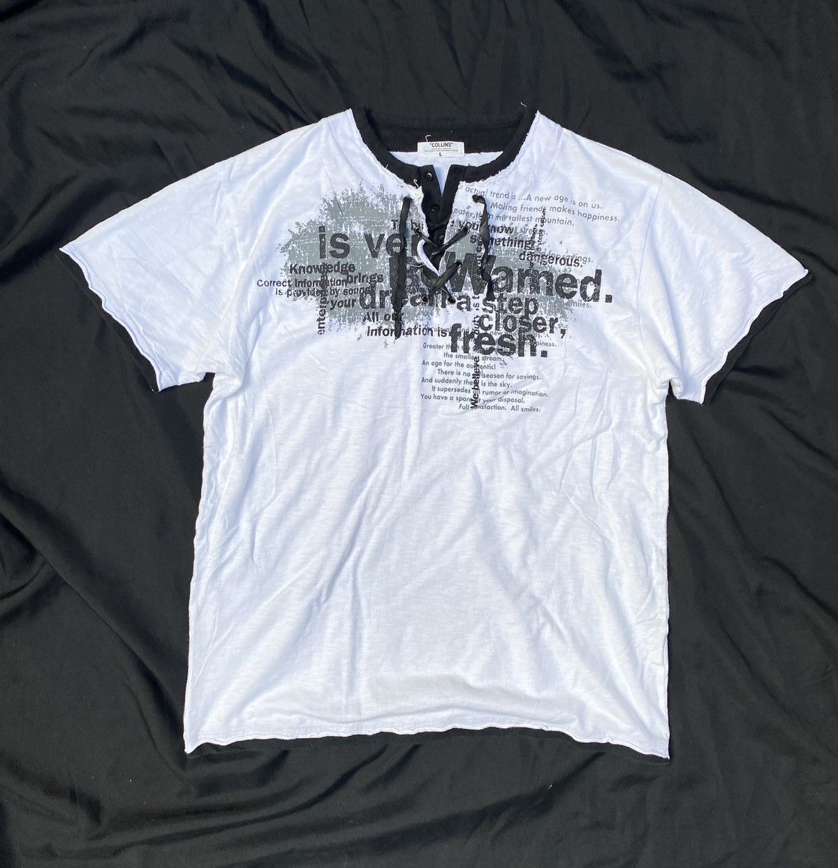 If Six Was Nine Collins Double Layer Gothic Punk Kmrii Style Tee Size US L / EU 52-54 / 3 - 1 Thumbnail