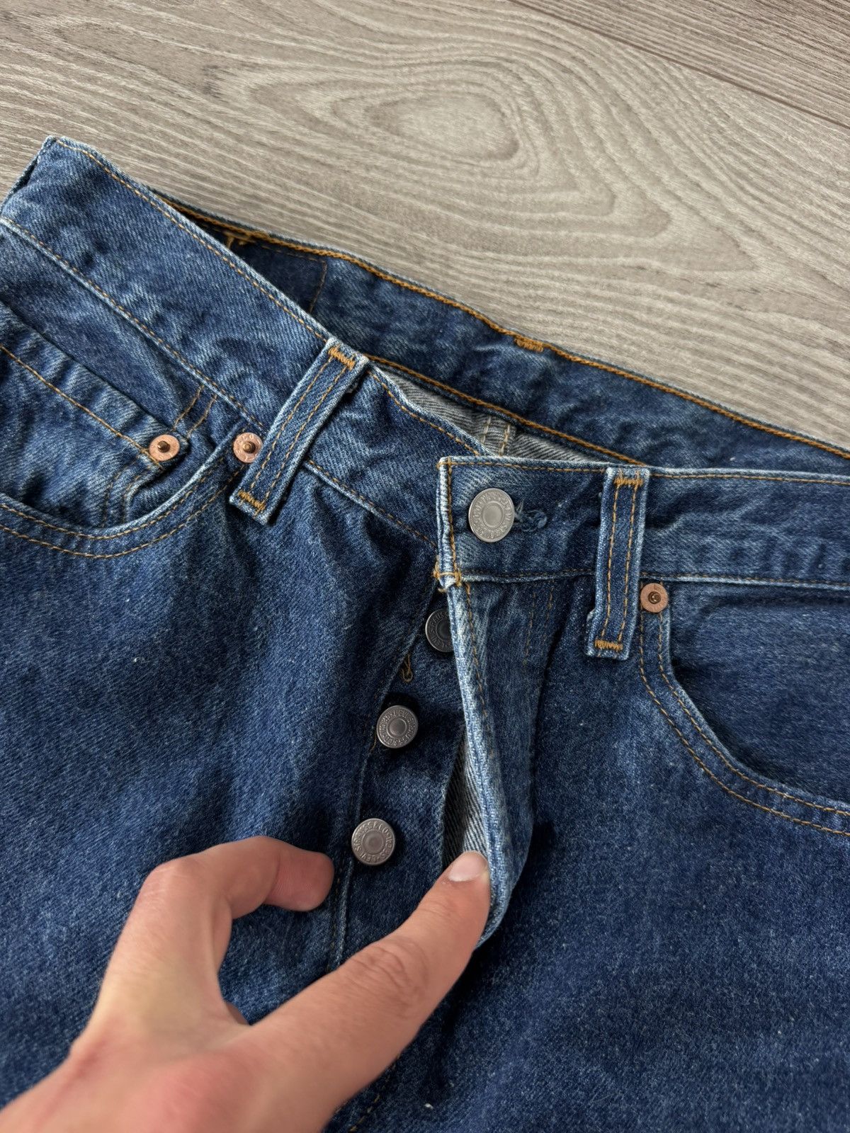 Levi's ‼️Vintage Levi’s Grey 501 Red Tab Denim Made in USA🇺🇸Jeans‼️ Size US 31 - 9 Thumbnail