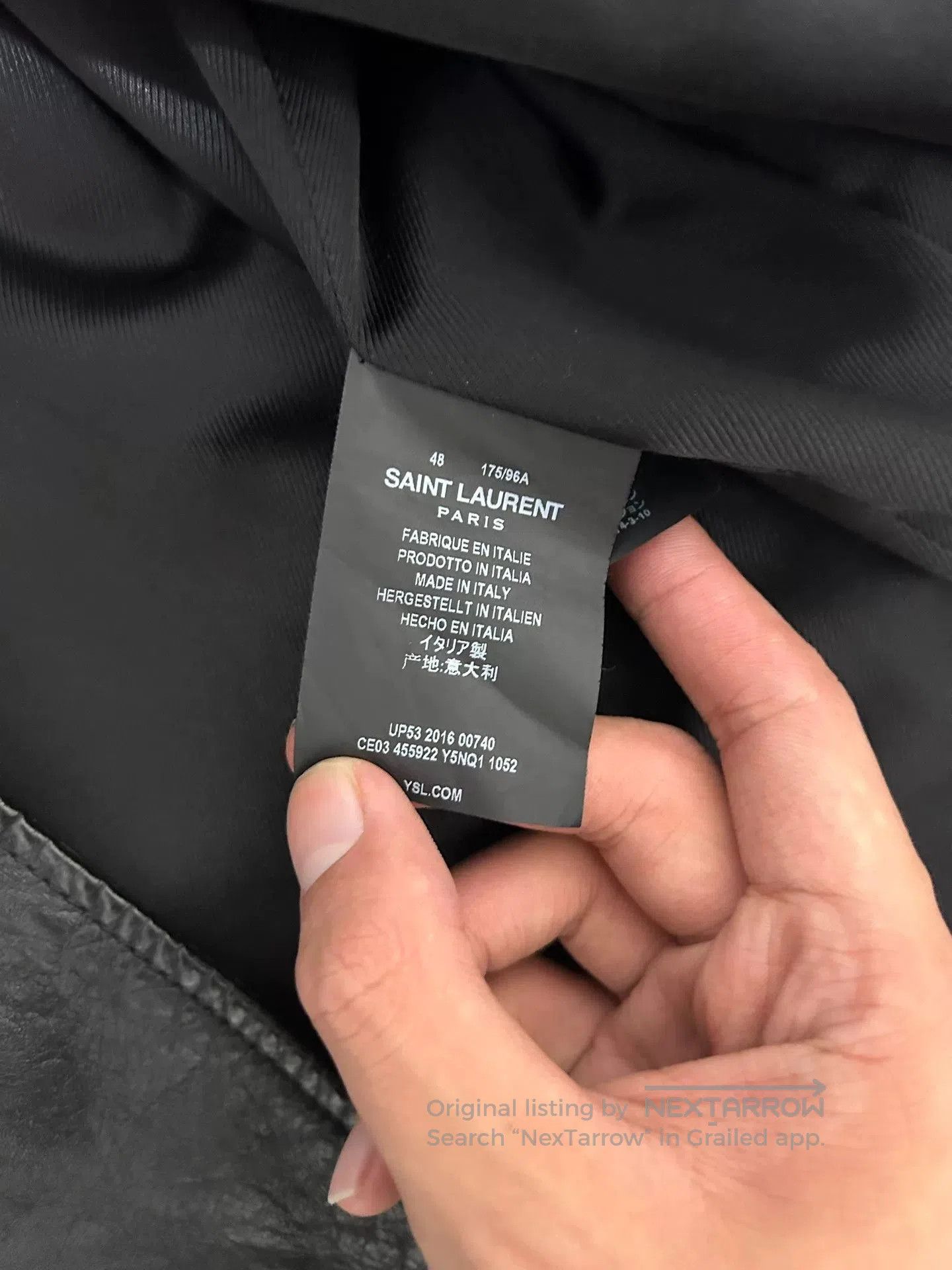 Saint Laurent Paris Saint Laurent Shark Leather Jacket. Size US M / EU 48-50 / 2 - 4 Thumbnail