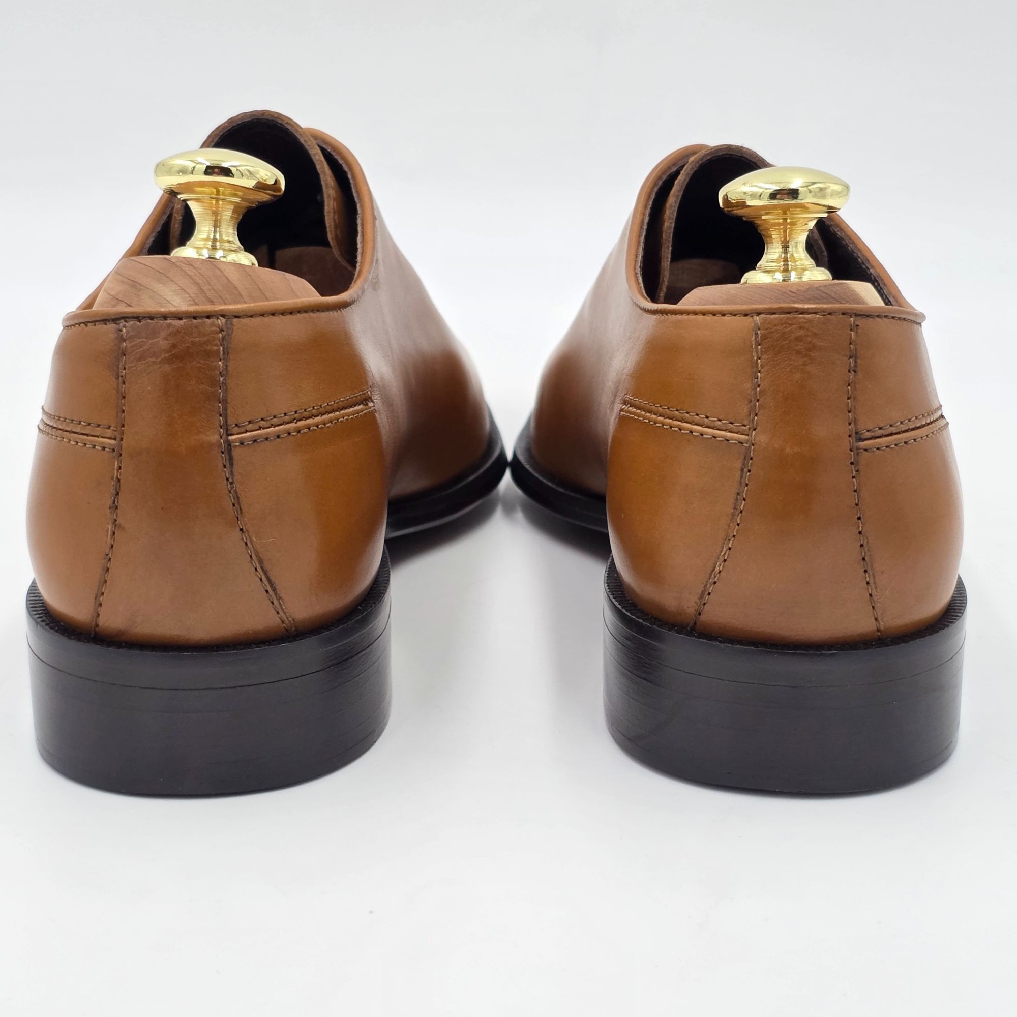 Donald Pliner NEW Donald J. Pliner Italy Wholecut Tan Calf Leather Derby Size US 7 / EU 40 - 6 Thumbnail