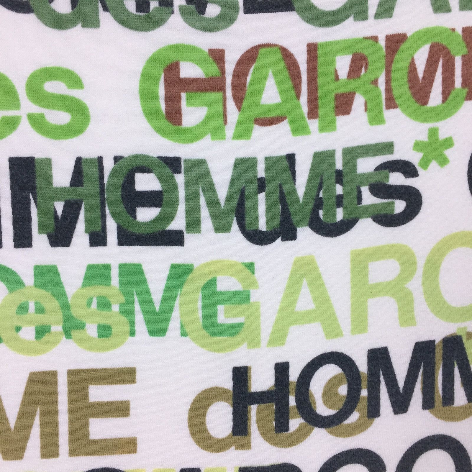 Comme des Garcons COMMEdesGARÇONS Homme Green White Tee Size US S / EU 44-46 / 1 - 4 Thumbnail