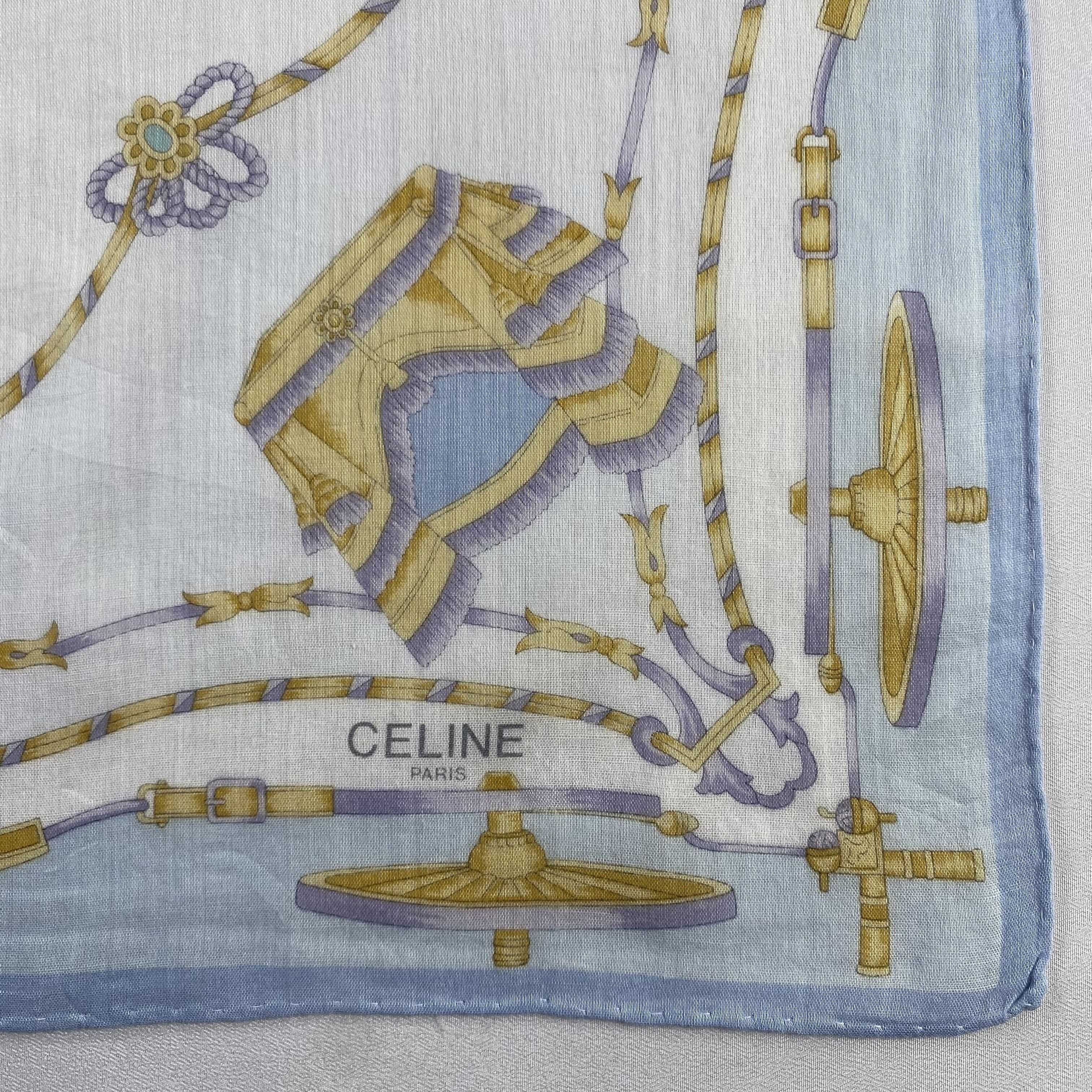 Celine × Vintage Celine Handkerchief / Neckerchief / Bandana-P1474 Size ONE SIZE - 3 Thumbnail