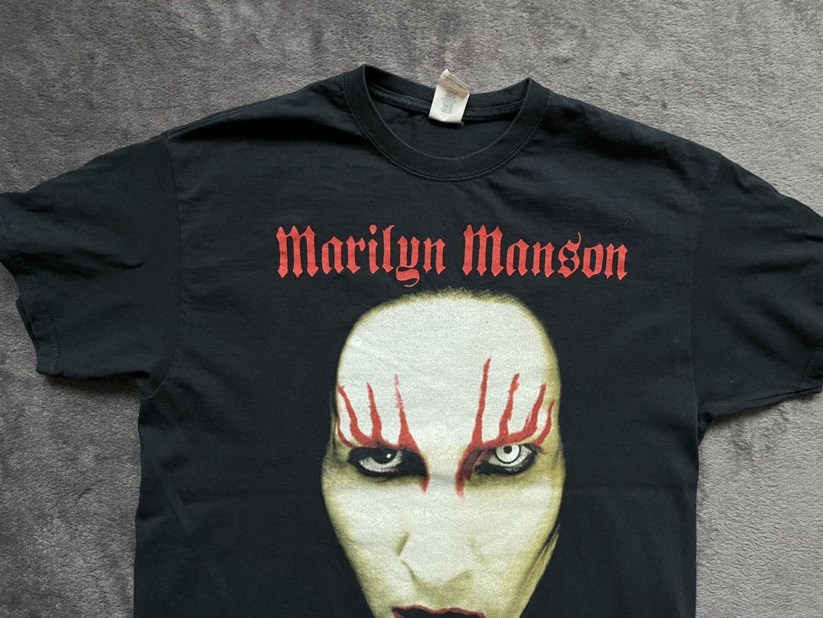 Gildan × Vintage Marilyn MansonT Shirt Size US L / EU 52-54 / 3 - 4 Thumbnail
