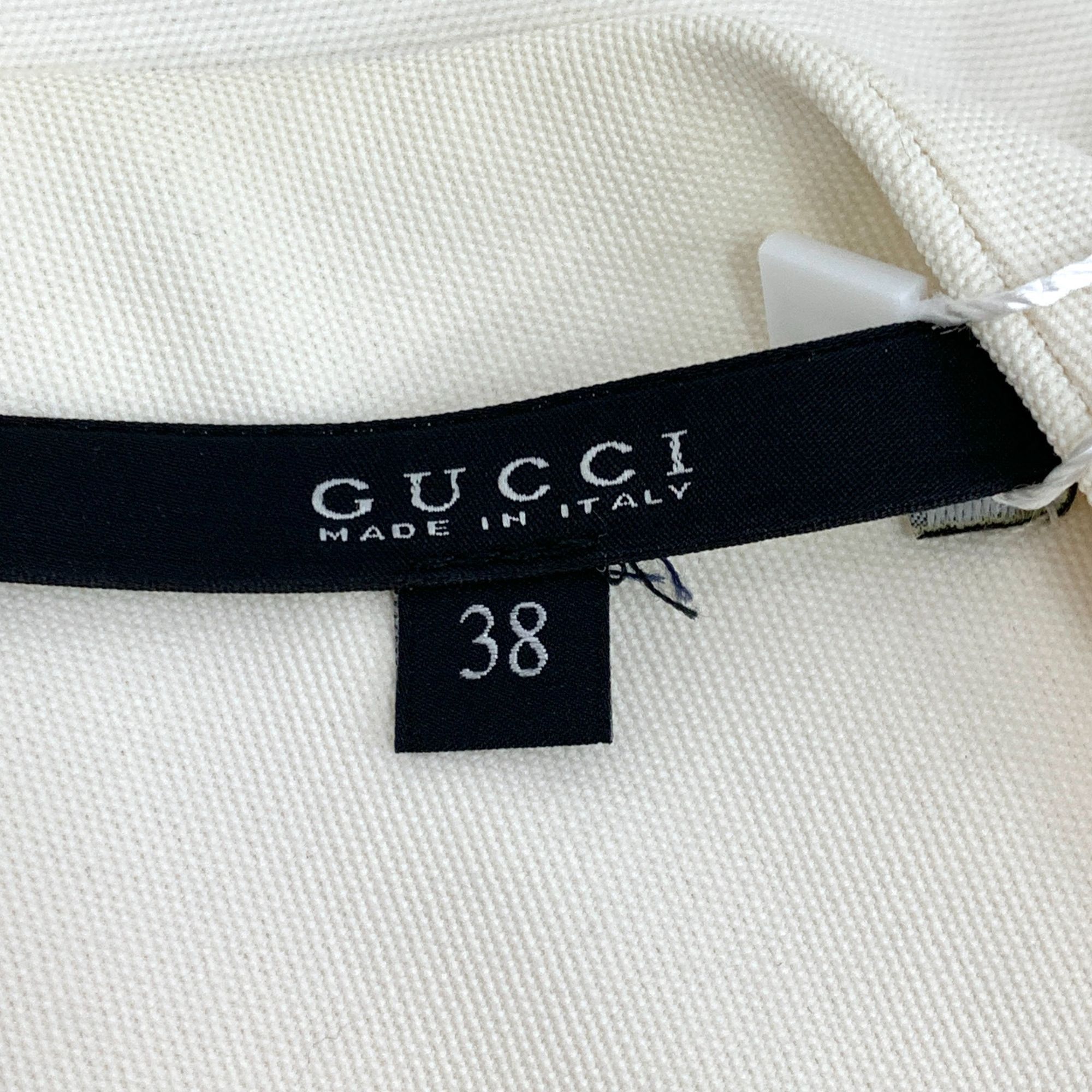 Gucci Gucci Beige Short-Sleeved Cotton Blend Top With Pockets Size Size S / US 4 / IT 40 - 2 Thumbnail
