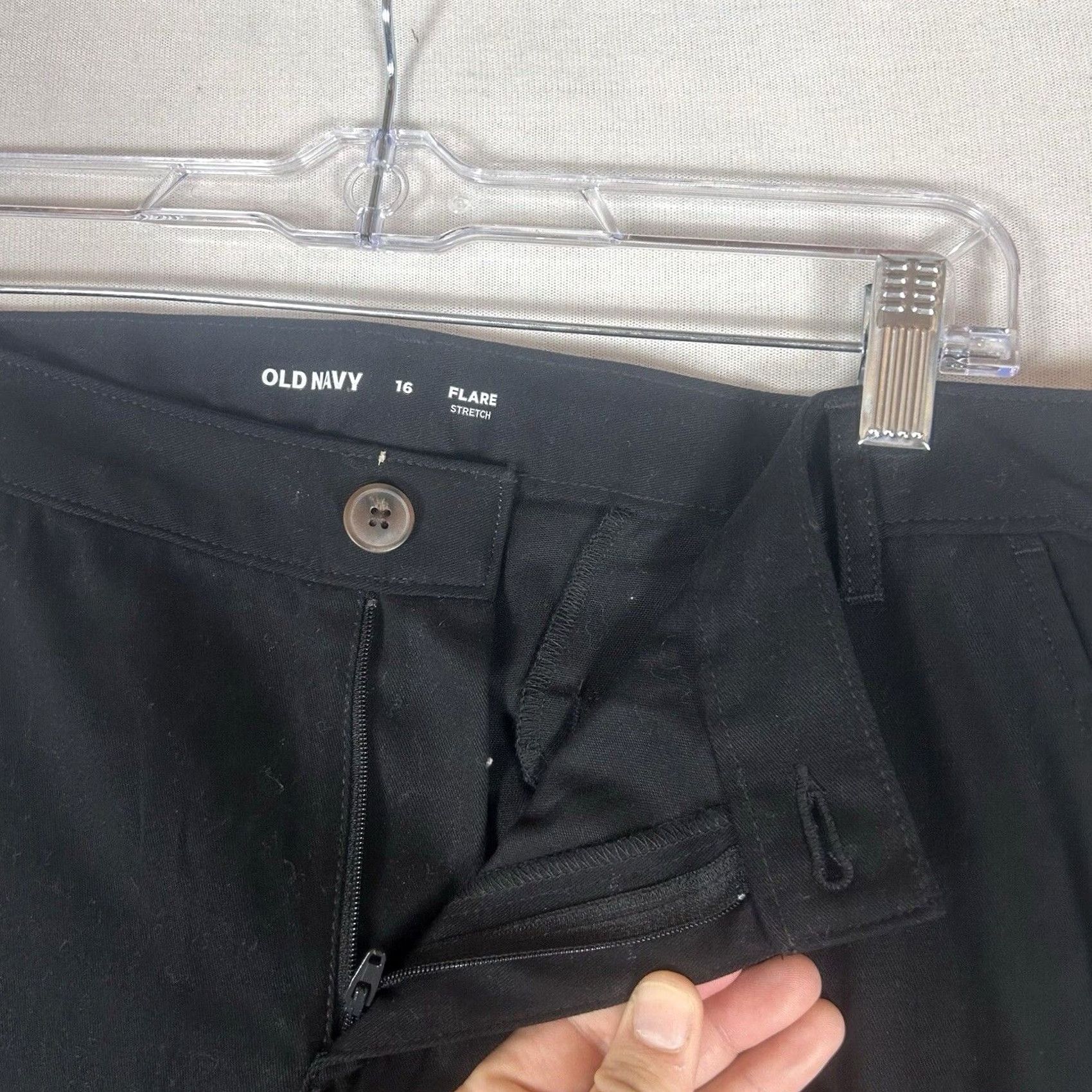Old Navy Old Navy Black Plus Size 16 Flare Stretch Pants Womens NWT Size 38" / US 16 / IT 52 - 3 Thumbnail