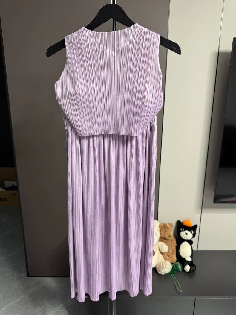 Issey Miyake Issey Miyake size:1 Taro purple vest dress Size S / US 4 / IT 40 - 2 Thumbnail