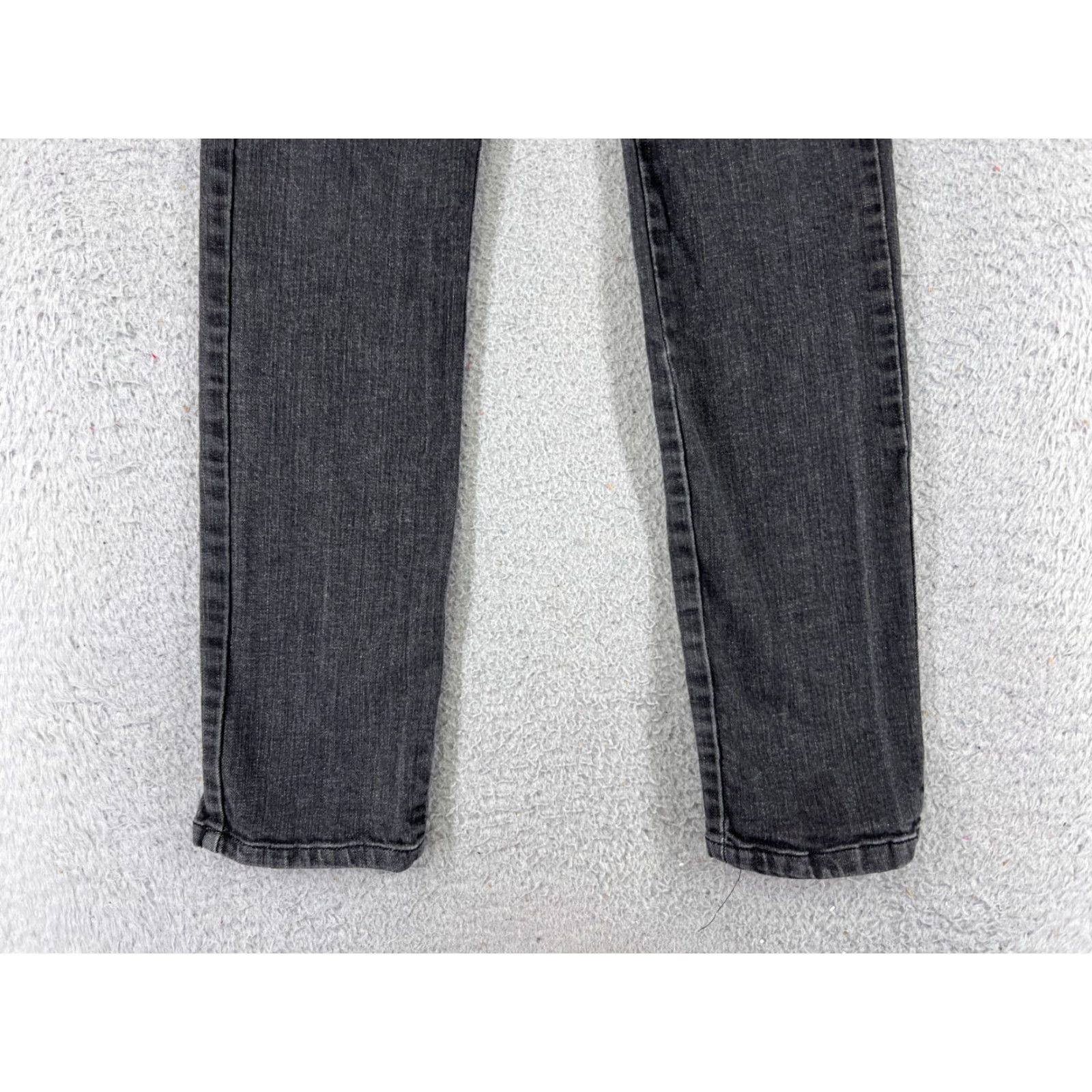PONY Pony Tails Jeans Juniors 16 Black Denim Straight Low Embellished 24x30 Denim with 5-Pocket Design Floral Sewing Sequin Embroidered Women's Jeans Size 38" / US 16 / IT 52 - 2 Thumbnail