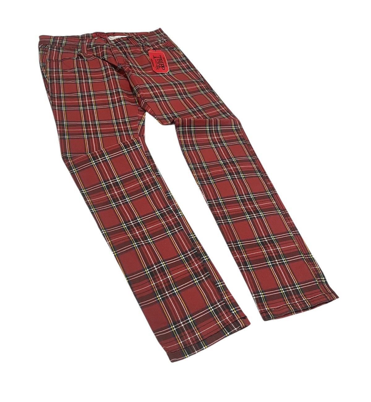 Tripp NYC (NWT) TrippNyc Rockers Red Tartan Plaid Pants Size US 32 / EU 48 - 2 Thumbnail