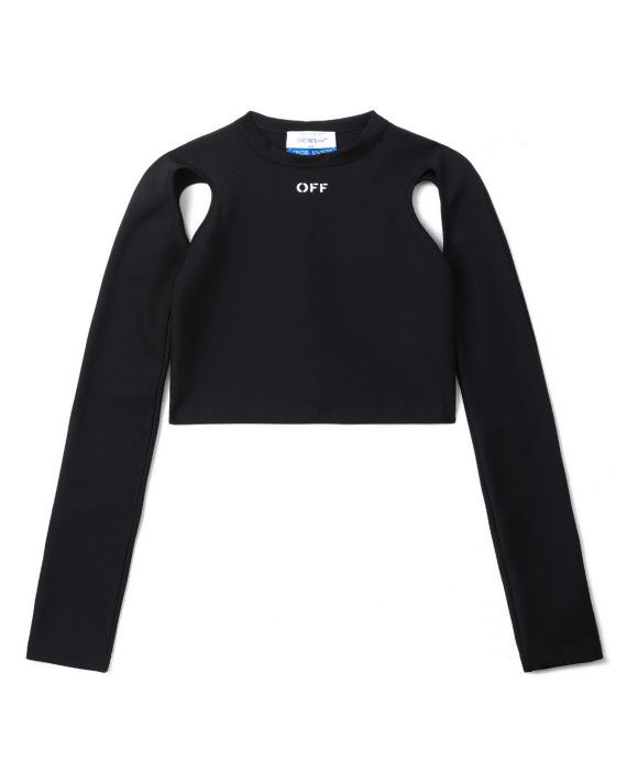 Off-White o1s22i1n0824 long-sleeved Cropped Top in Black Size M / US 6-8 / IT 42-44 - 1 Thumbnail