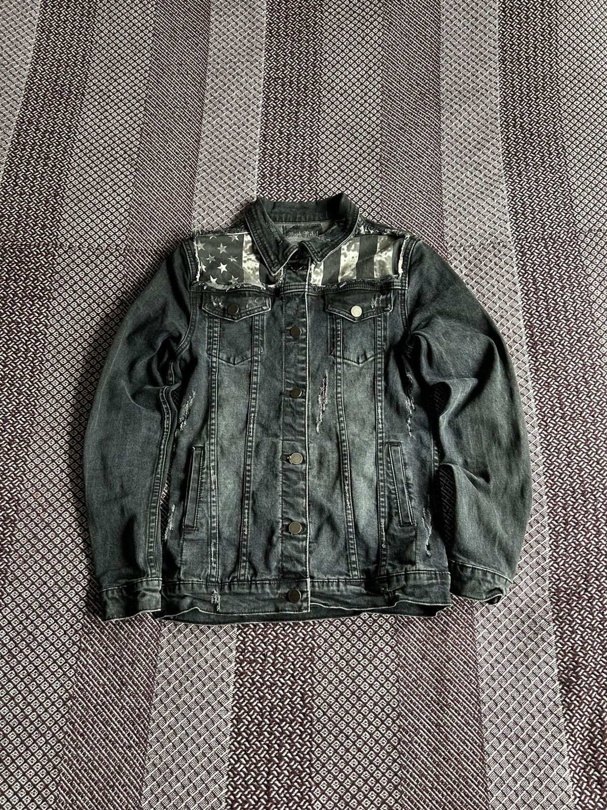 Rock Revival Rock Rebel Denim Jacket Big Print USA Flag Women Size Small Size S / US 4 / IT 40 - 7 Thumbnail