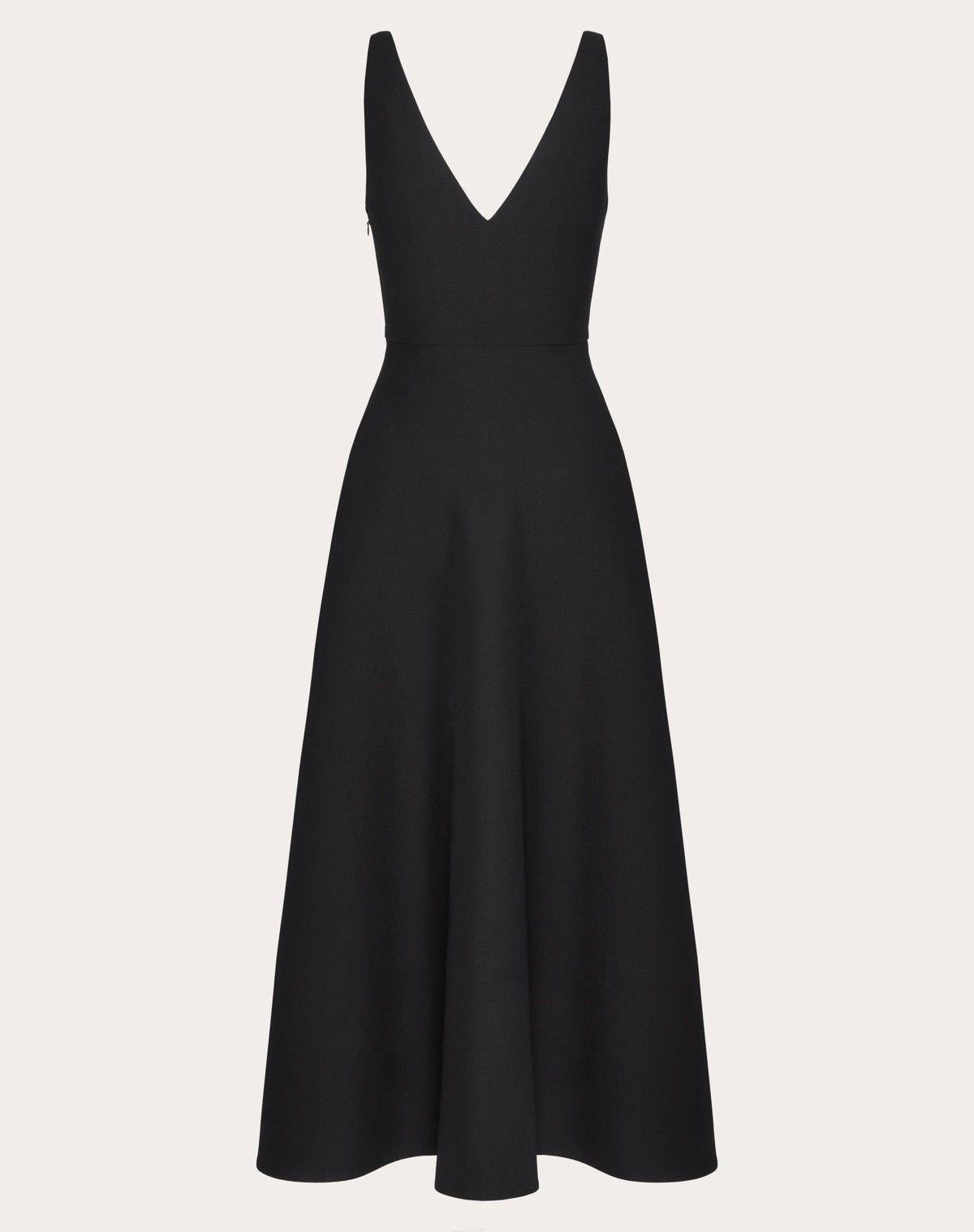 Valentino o1s1wg110525 Crepe Couture Midi Dress in Black Size XS / US 0-2 / IT 36-38 - 1 Thumbnail