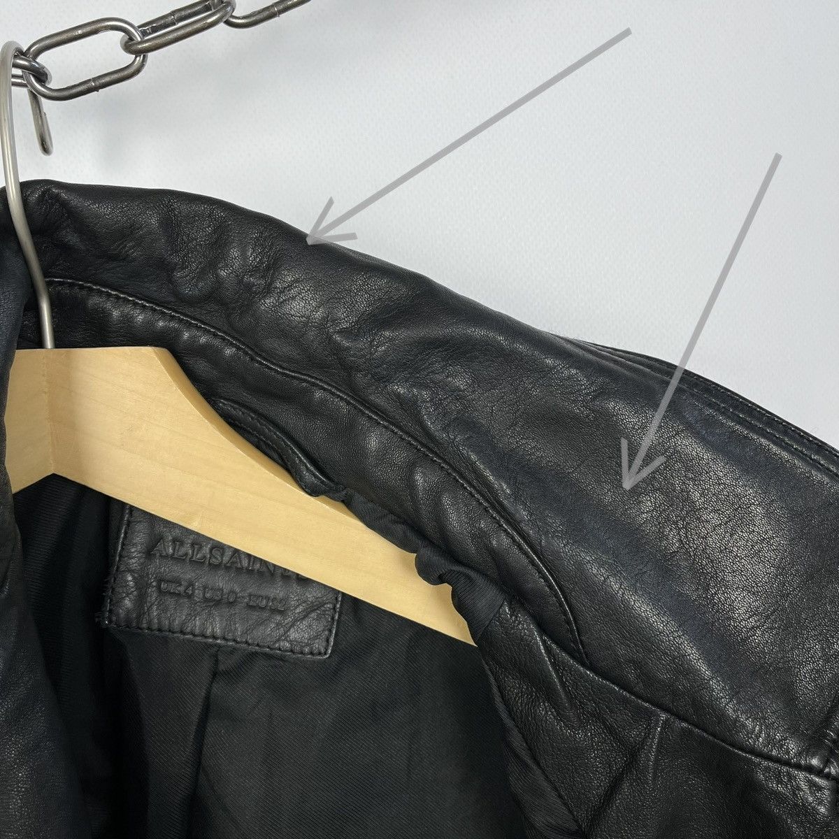 Allsaints Ladies AllSaints Dalby Biker black leather jacket Size XS / US 0-2 / IT 36-38 - 19 Thumbnail